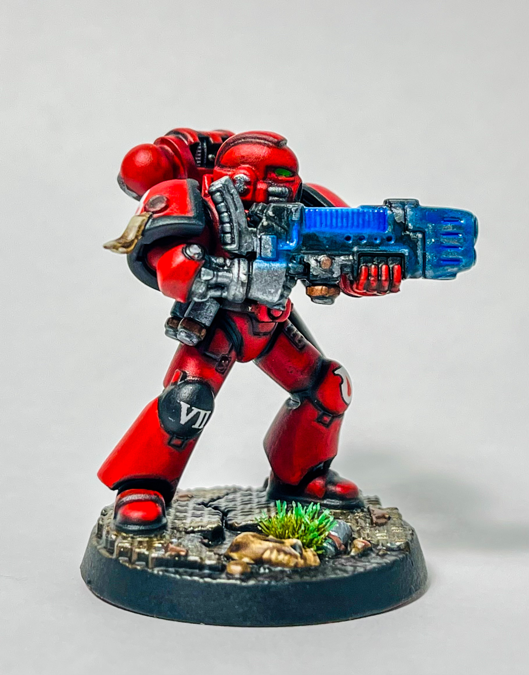 Покрас: Space Marine Heroes Corphal - Моё, Warhammer 40k, Warhammer, Wh miniatures, Миниатюра, Покраска миниатюр, Космодесант, Blood Angels, Длиннопост