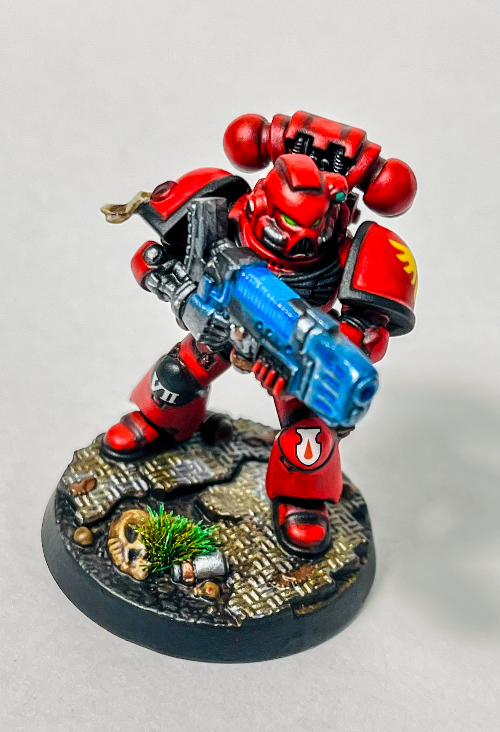 Покрас: Space Marine Heroes Corphal - Моё, Warhammer 40k, Warhammer, Wh miniatures, Миниатюра, Покраска миниатюр, Космодесант, Blood Angels, Длиннопост