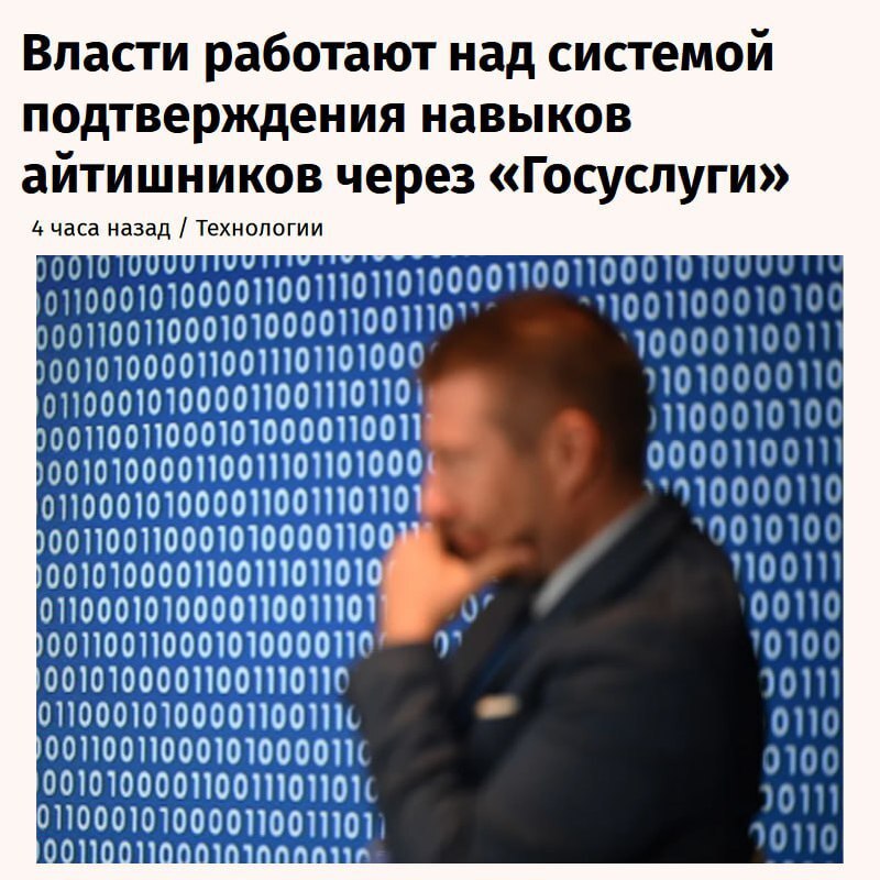 Айтишников заставят подтверждать свои навыки через Госуслуги - Тестирование, Айтишники, IT, Госуслуги, Сертификация