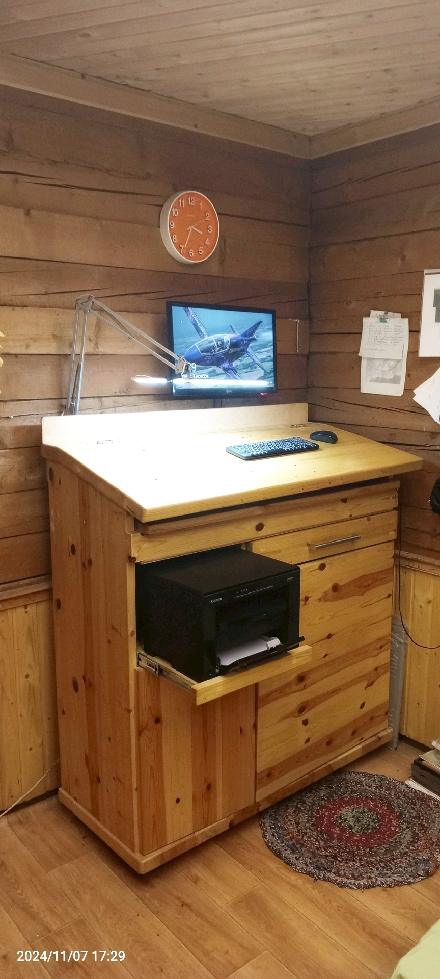 My computer desk... Bureau! :) - My, Hobby, Enthusiasm, Needlework without process, Needlework, Furniture, Solid wood furniture, Crafts, Longpost