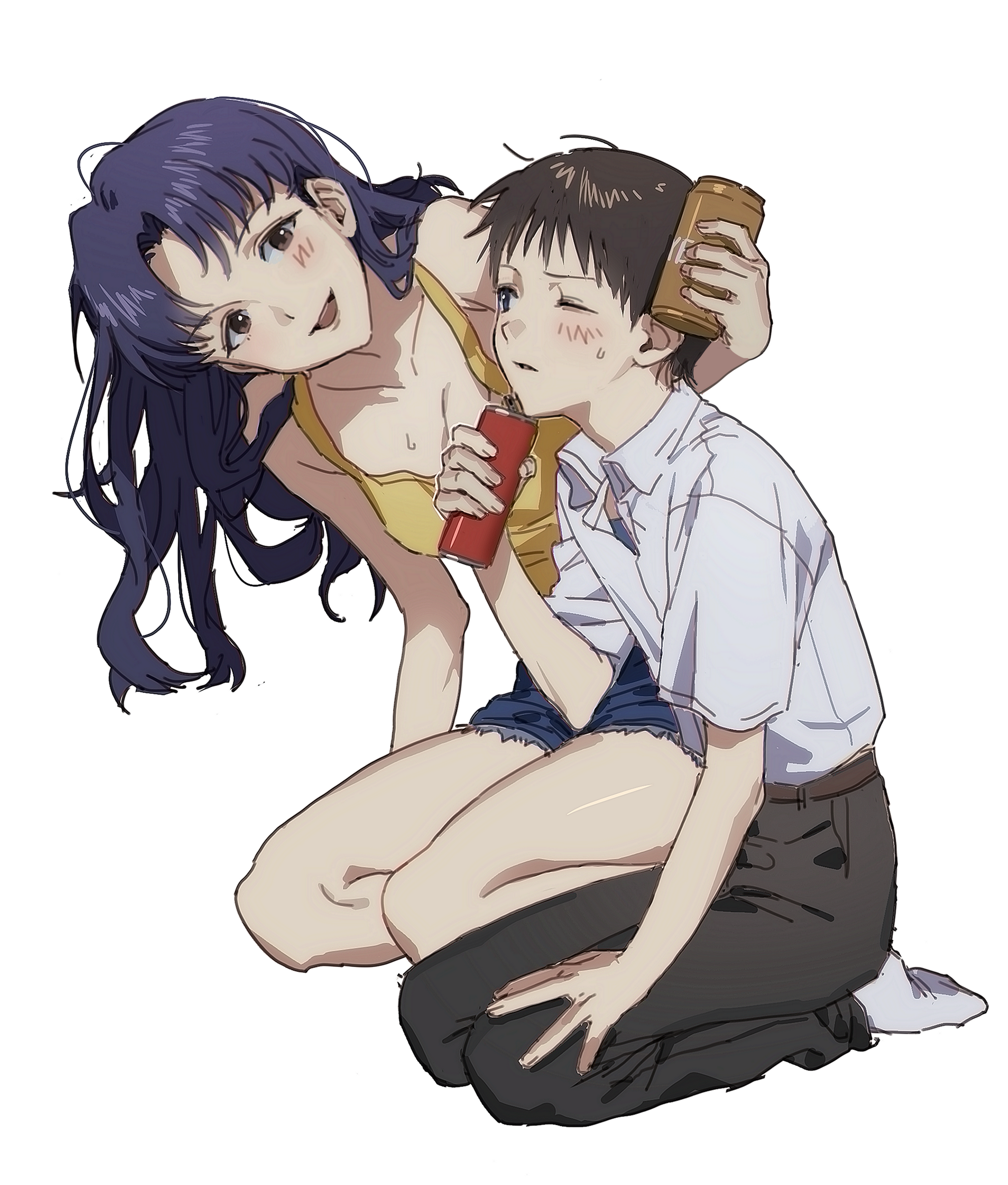 Friday - Anime, Anime art, Misato katsuragi, Shinji Ikari, Evangelion