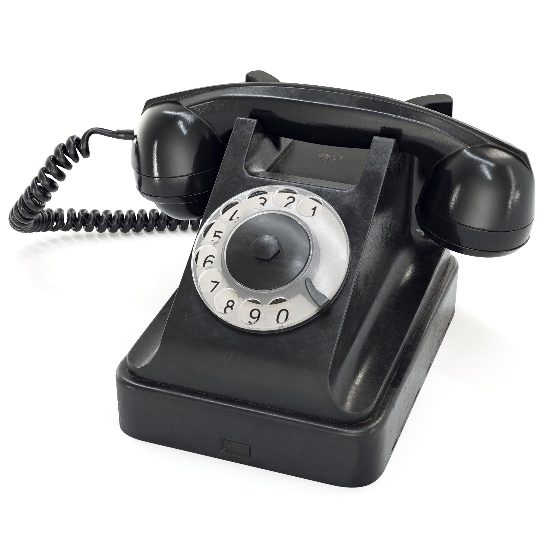 Made a 3D model of a vintage Bagta-50 phone - My, Computer graphics, 3D modeling, 3DS max, Telephone, Vintage, Retro, Disk, Longpost