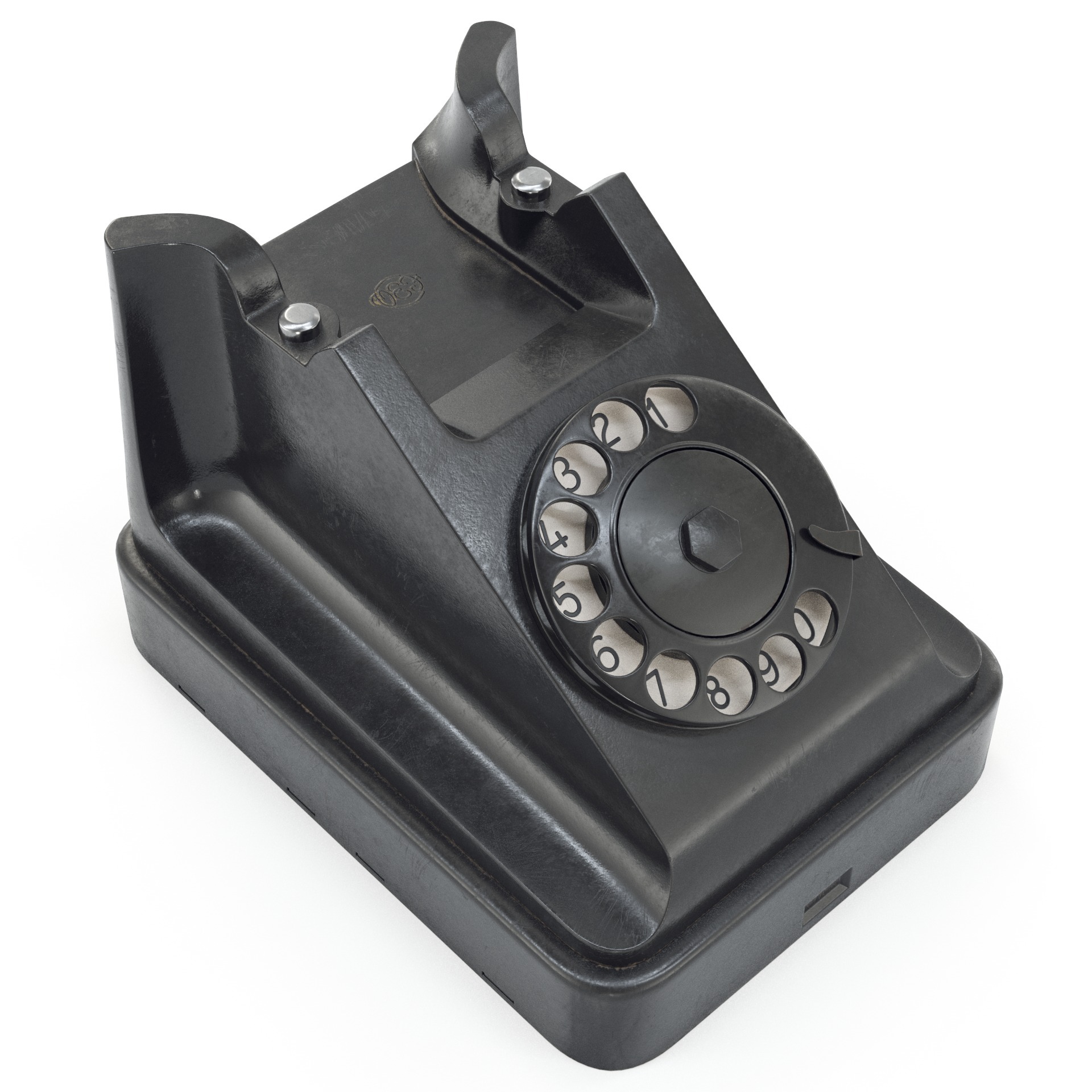 Made a 3D model of a vintage Bagta-50 phone - My, Computer graphics, 3D modeling, 3DS max, Telephone, Vintage, Retro, Disk, Longpost