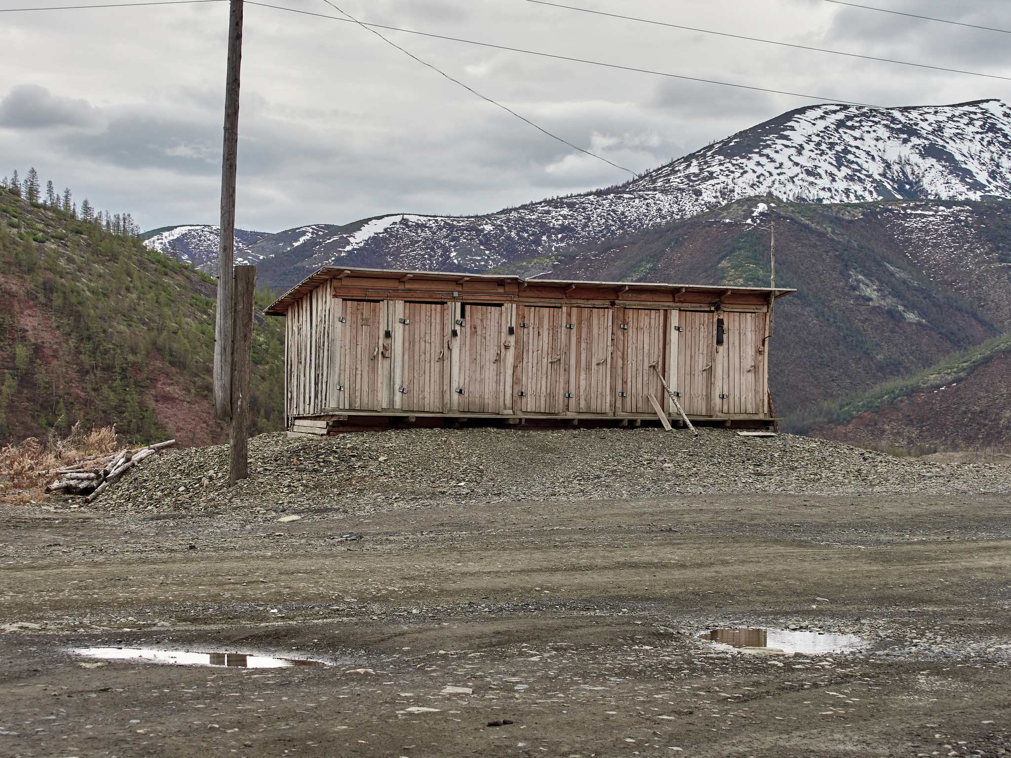 Beautiful taiga toilet - My, The photo, Landscape, Kolyma, Toilet, Hills, The mountains, Severity