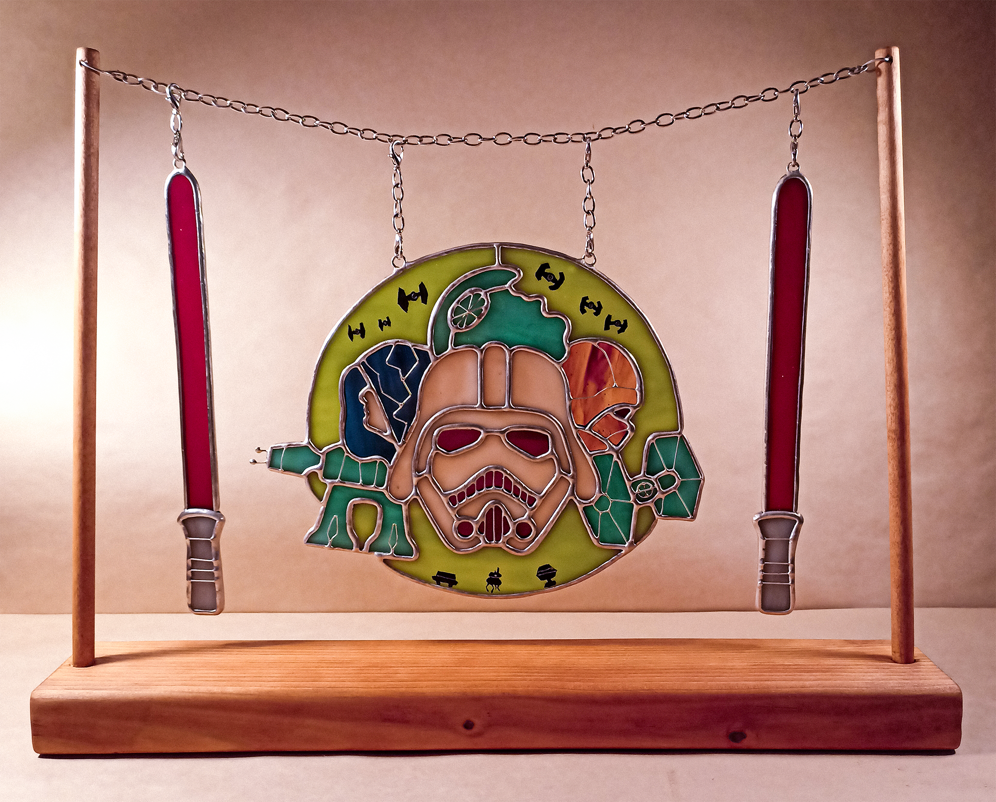 My Imperial Stained Glass Window Based on Star Wars - My, Stained glass, Stained glass window by Tiffany, Hobby, Creation, Crafts, With your own hands, Handmade, Longpost, Needlework with process, Decor, Star Wars, Empire, Darth vader, Emperor Palpatine, Star Wars stormtrooper, Miss