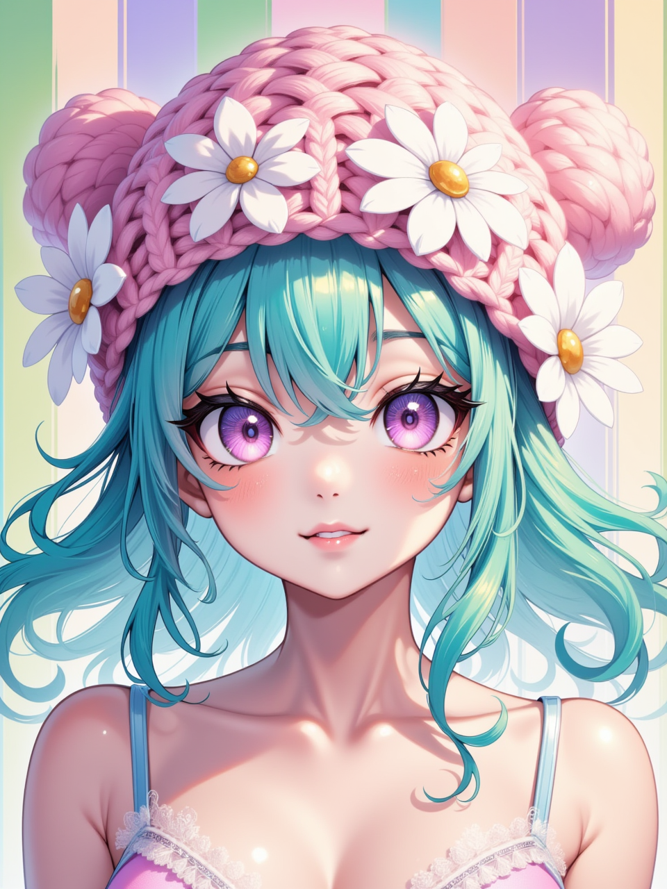 Neurotyanki #87 - My, Anime, Anime art, Neural network art, Flux, Original character, Нейронные сети, Stable diffusion, Girls, Colorful hair, Longpost