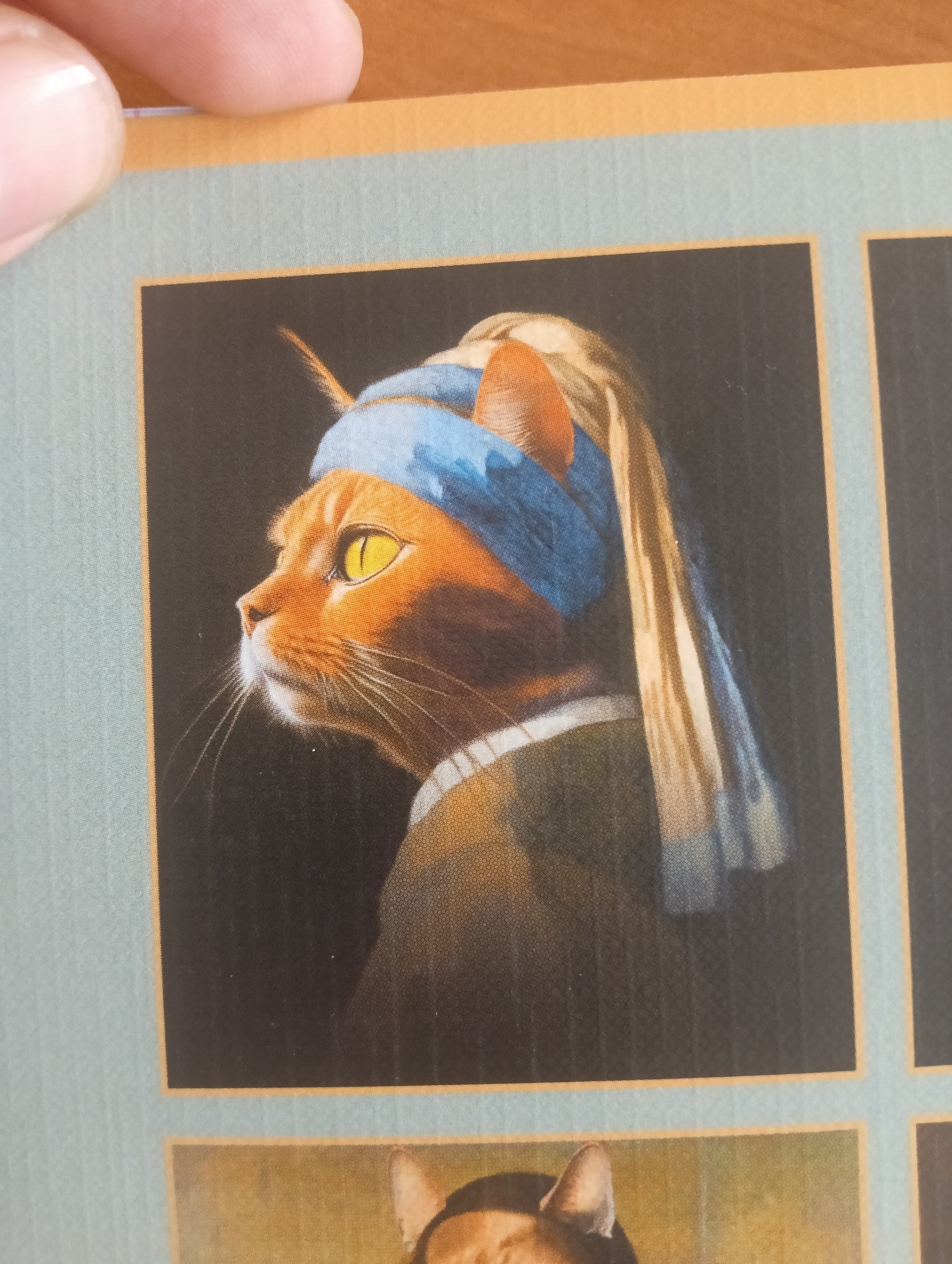 A little bit of photoshop - Girl with a pearl earring, Fluffy, Tricolor cat, Notebook, Longpost