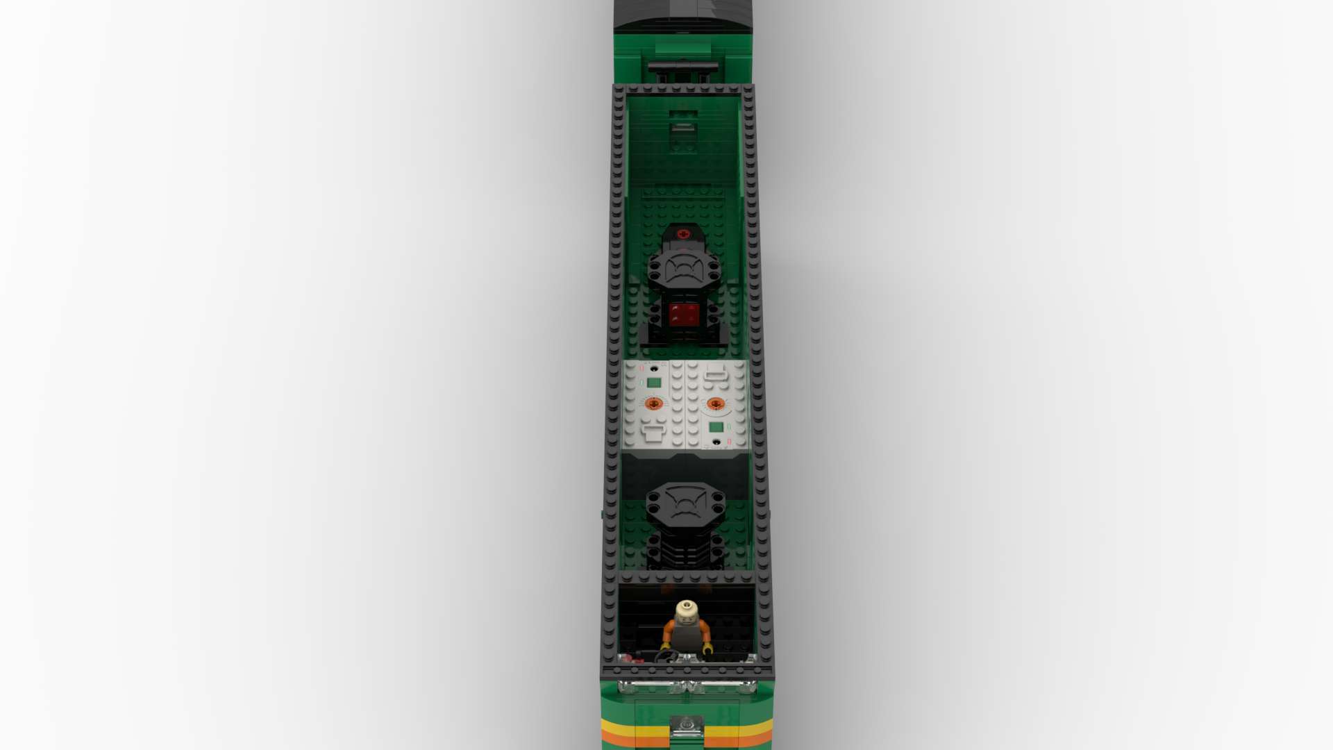 Soviet diesel locomotive 3TE10M from Lego (ver. 1) - My, Constructor, 3D modeling, Lego, Homemade, Russian Railways, A train, Russia, Modeling, Longpost