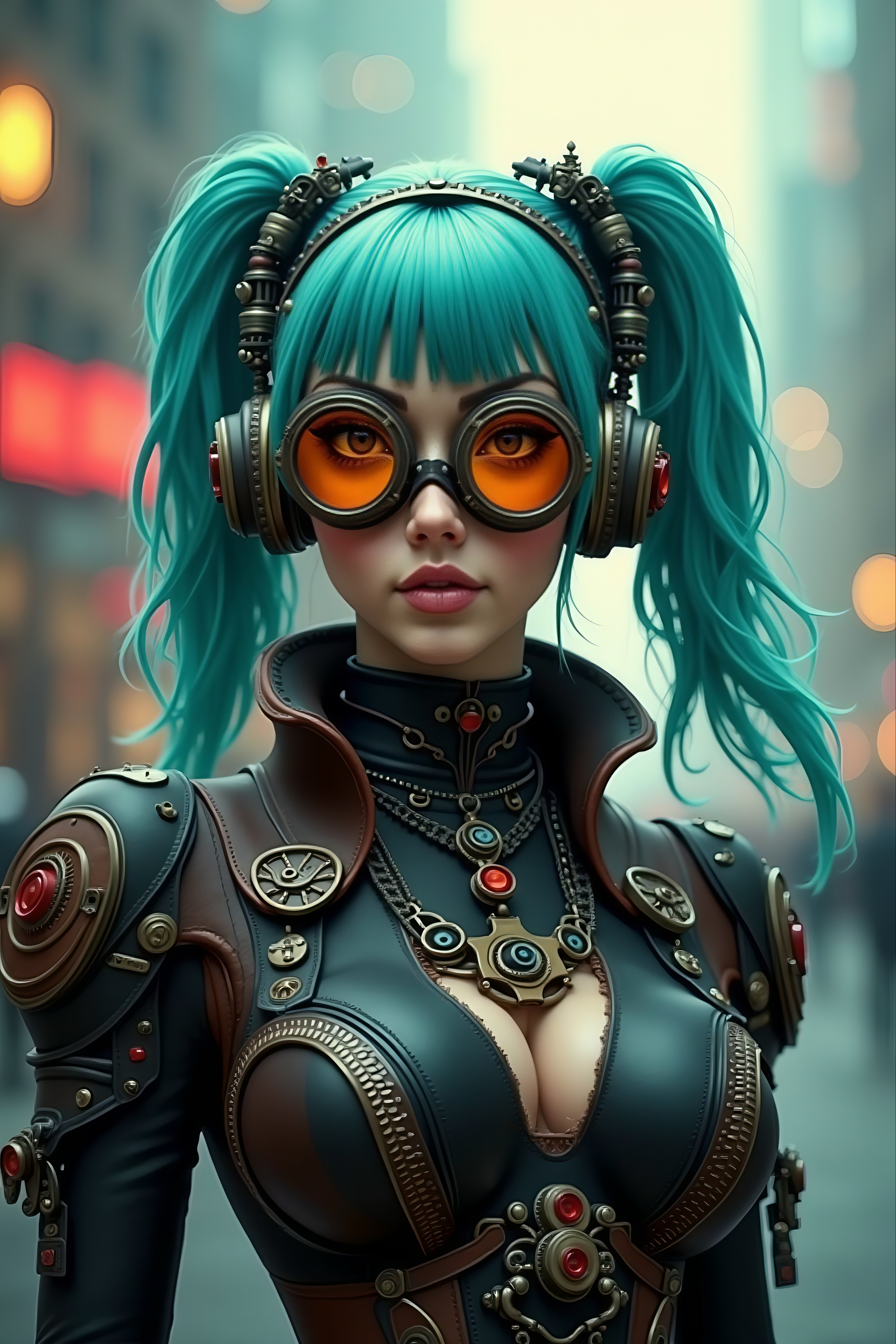 Continuation of the post Friday Miku.Steampunk - My, Friday Miku, Hatsune Miku, Flux, Steampunk, Neural network art, Нейронные сети, Stable diffusion, Reply to post, Longpost