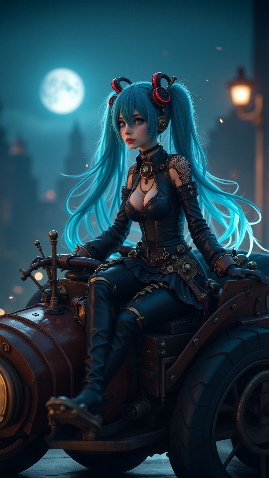 Continuation of the post Friday Miku.Steampunk - My, Friday Miku, Hatsune Miku, Flux, Steampunk, Neural network art, Нейронные сети, Stable diffusion, Reply to post, Longpost