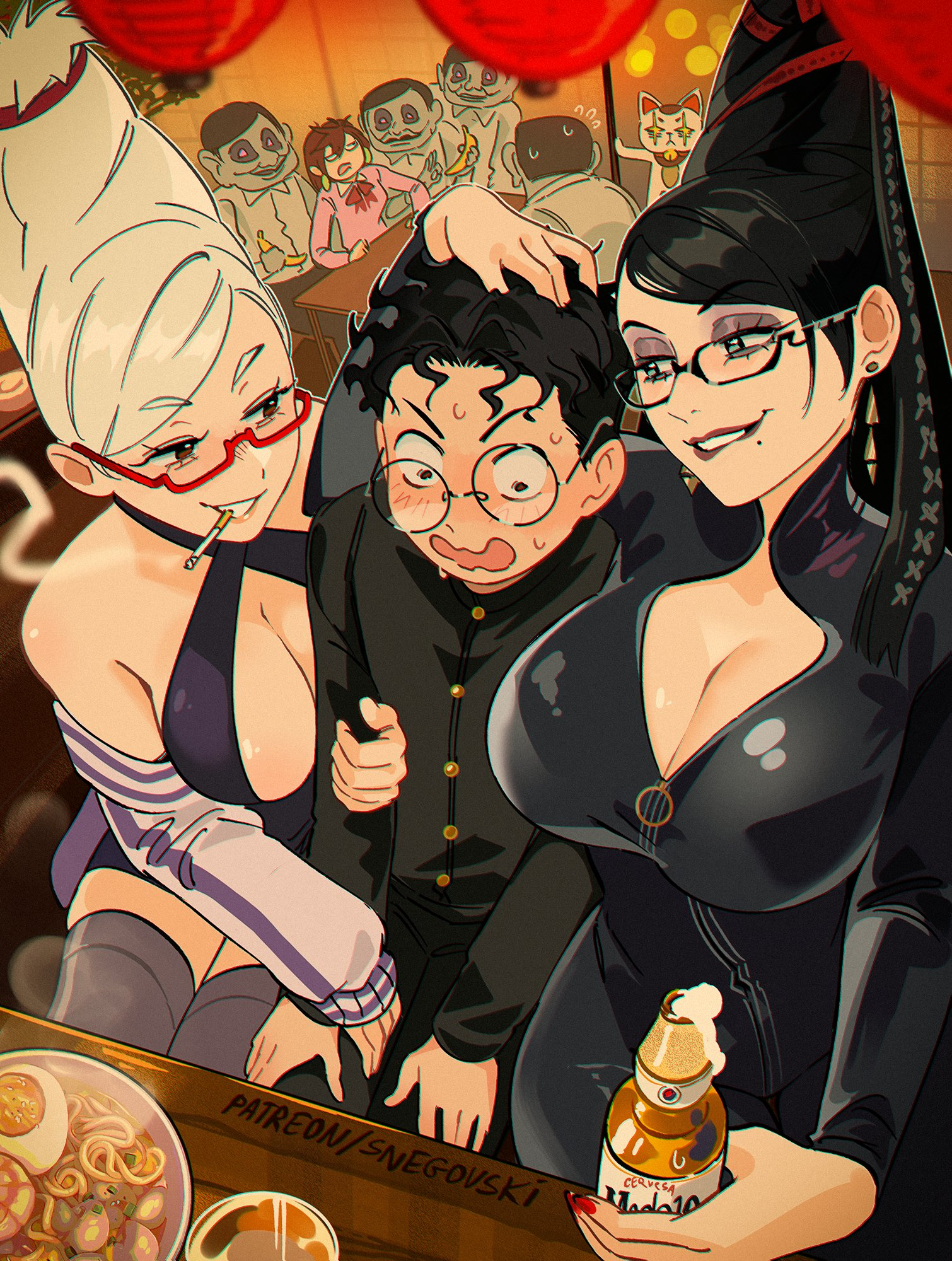 Do you like older women? - Anime art, Anime, Games, Dandadan, Ayase Seiko, Ayase Momo, Turbo Granny, Bayonetta, Snegovski, Takakura Ken