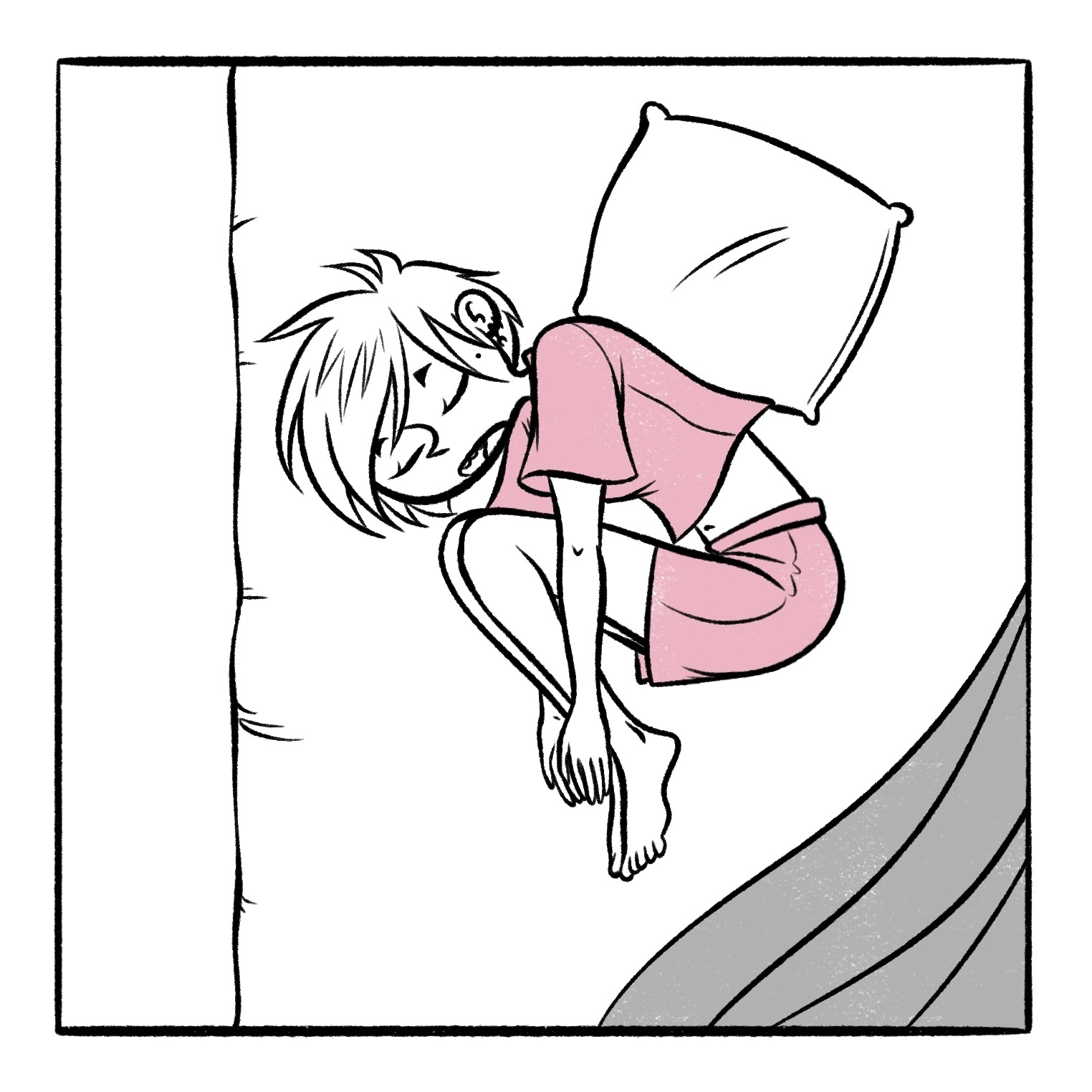 Sleepy - My, Author's comic, Comics, Art, Dream, Relaxation, Pose, Men and women, Slice of life, Tattoo, Longpost