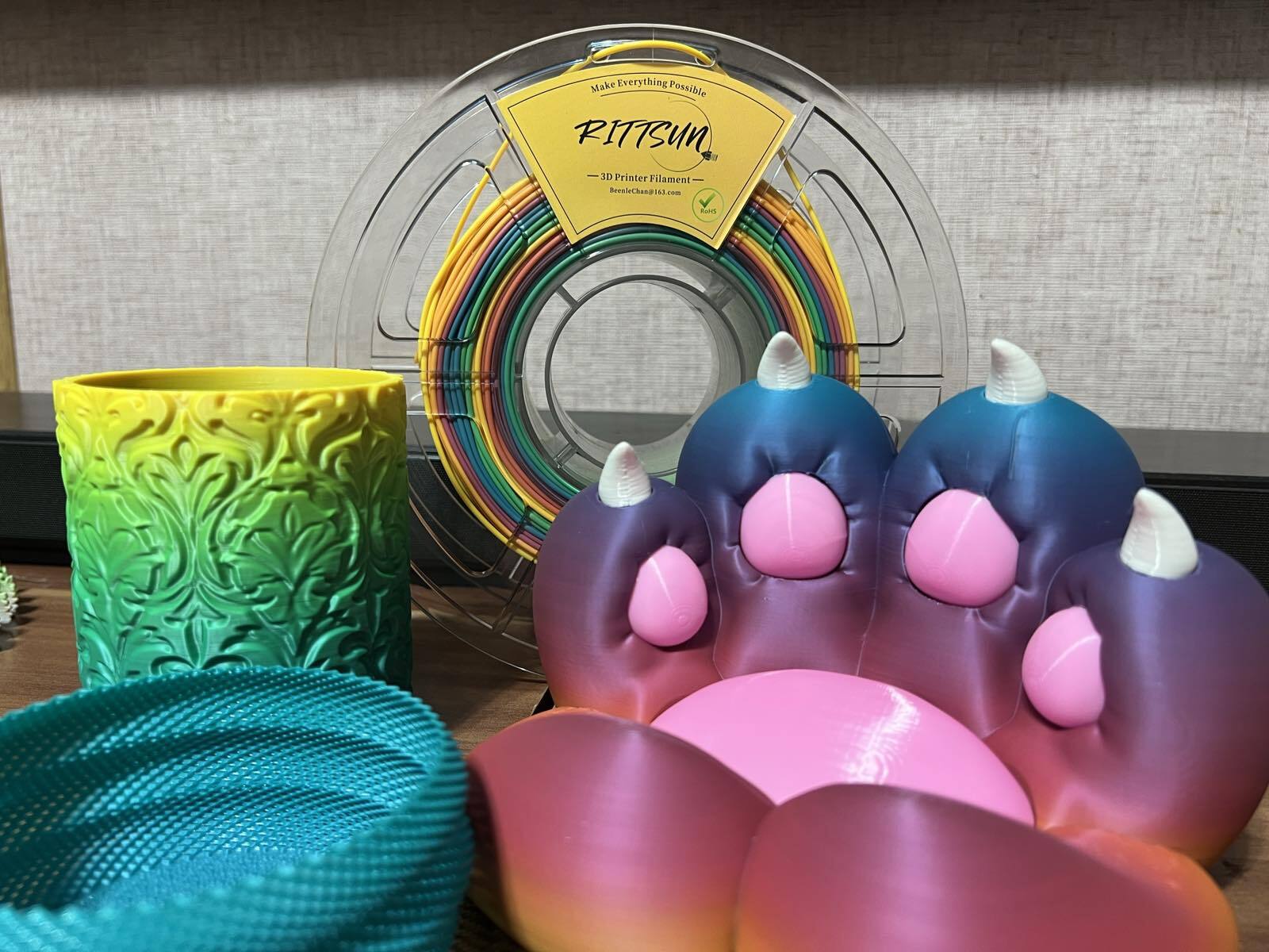 Review of RITTSUN PLA Rainbow filament - My, Chinese goods, 3D печать, 3D printer, Filament, Pla, Fdm printing, Longpost