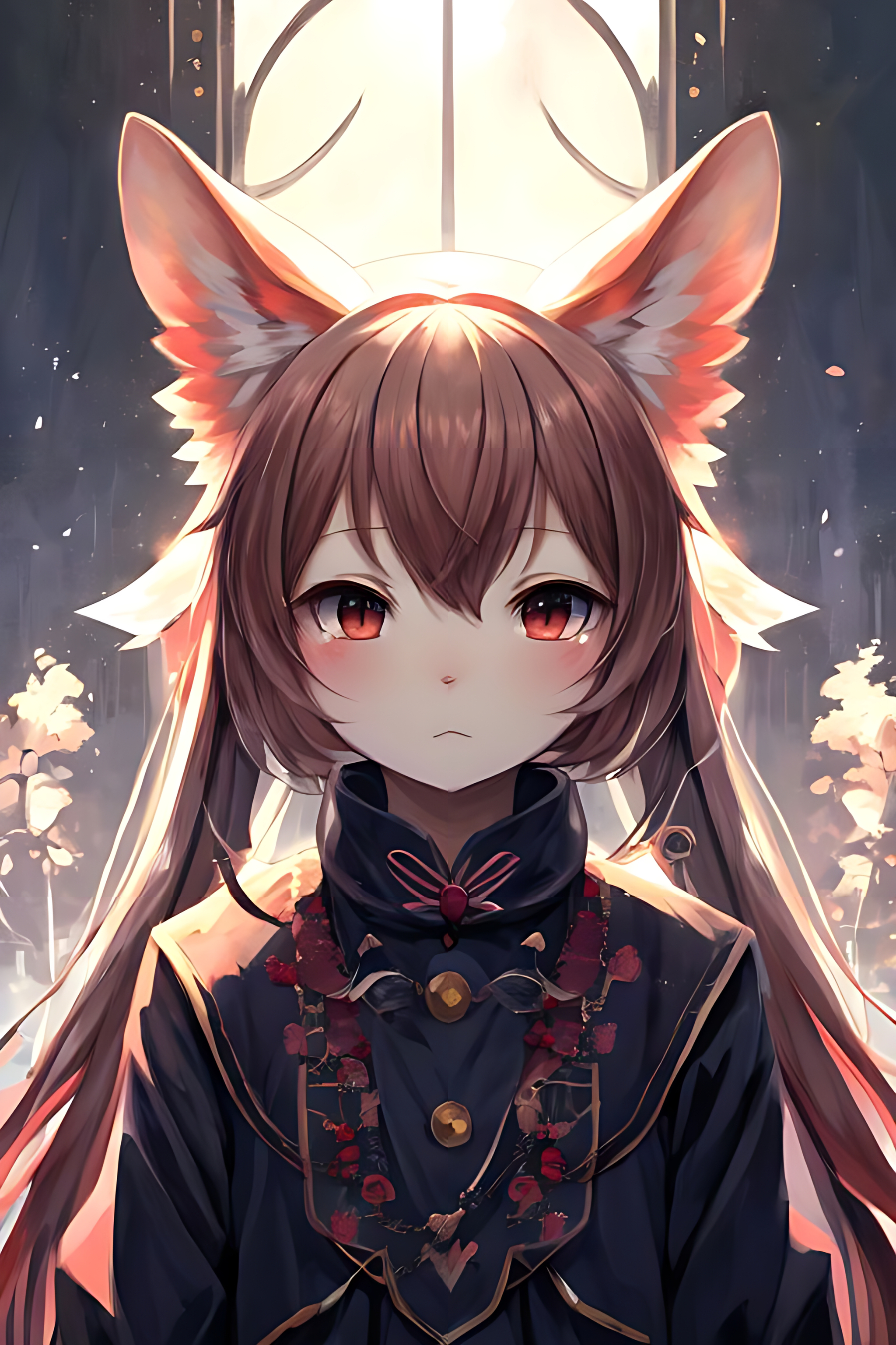 Wolfmks Neiro Art #10 - My, Neural network art, Art, Anime, Anime art, Neko, Ears, Longpost