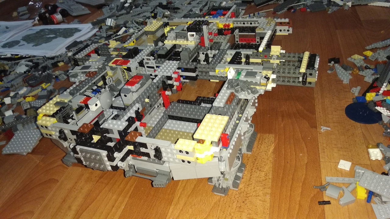 How I Assembled the Millennium Falcon - My, Lego star wars, Picture with text, Longpost