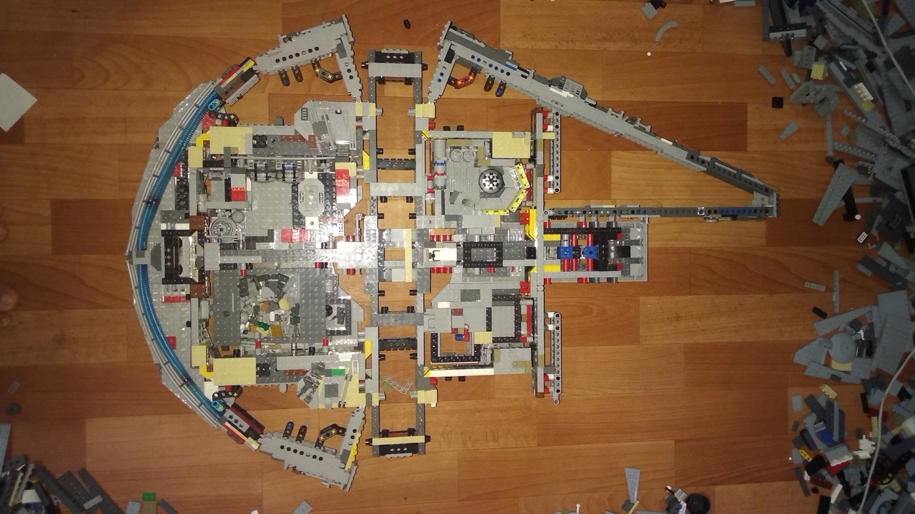 How I Assembled the Millennium Falcon - My, Lego star wars, Picture with text, Longpost