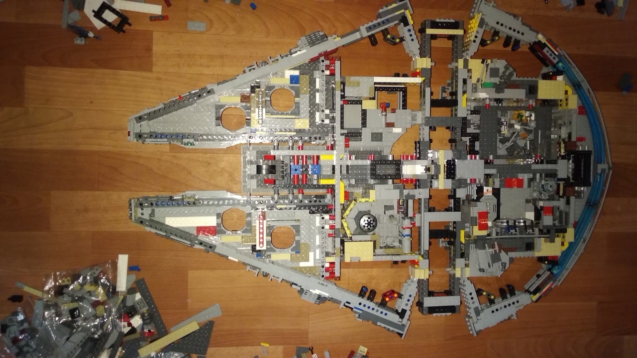 How I Assembled the Millennium Falcon - My, Lego star wars, Picture with text, Longpost