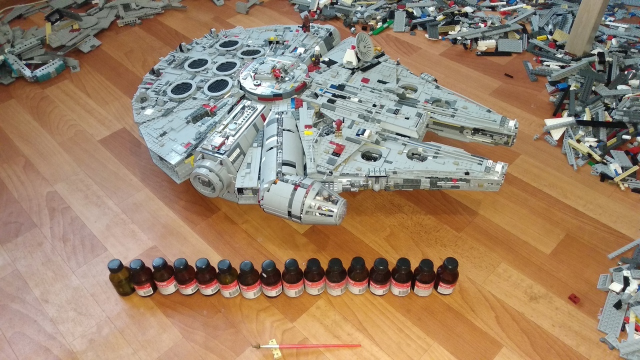 How I Assembled the Millennium Falcon - My, Lego star wars, Picture with text, Longpost