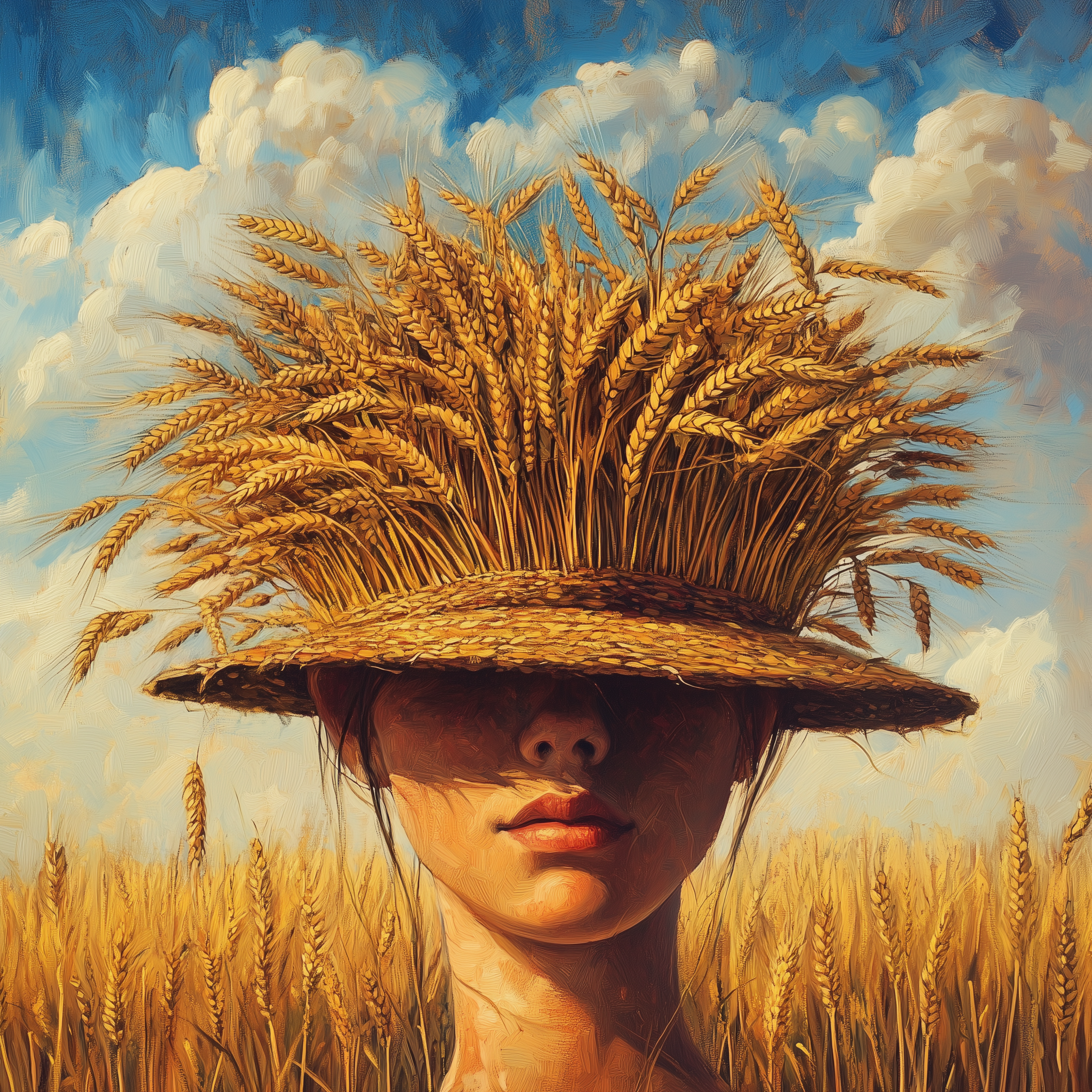 Hat with brim - My, Neural network art, Нейронные сети, Wordplay, Pun, Humor, Strange humor, Hat, Absurd, Field, Images, Girls, Midjourney