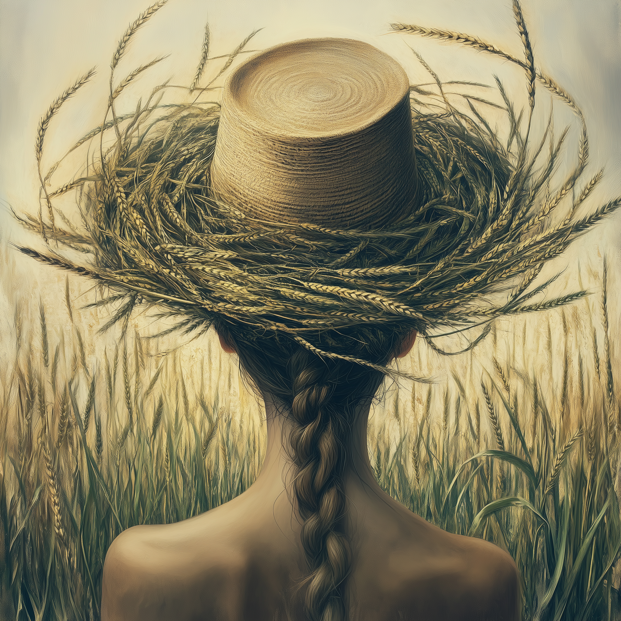 Hat with brim - My, Neural network art, Нейронные сети, Wordplay, Pun, Humor, Strange humor, Hat, Absurd, Field, Images, Girls, Midjourney