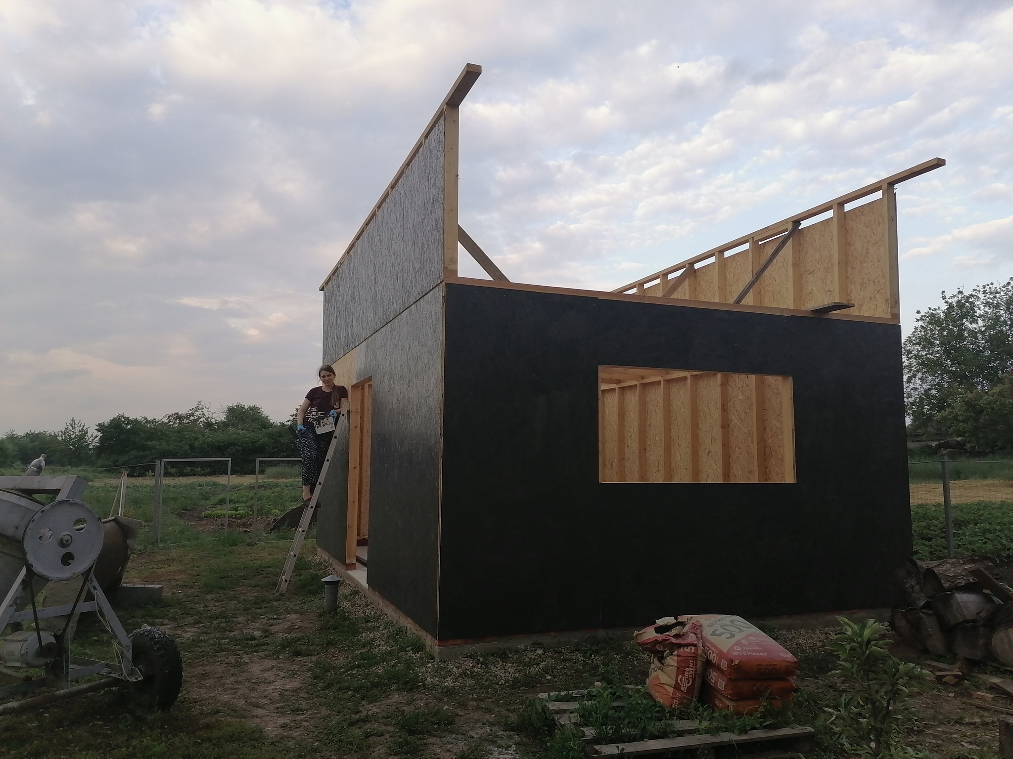 How I built the barn of my dreams - My, Building, With your own hands, Frame construction, Longpost