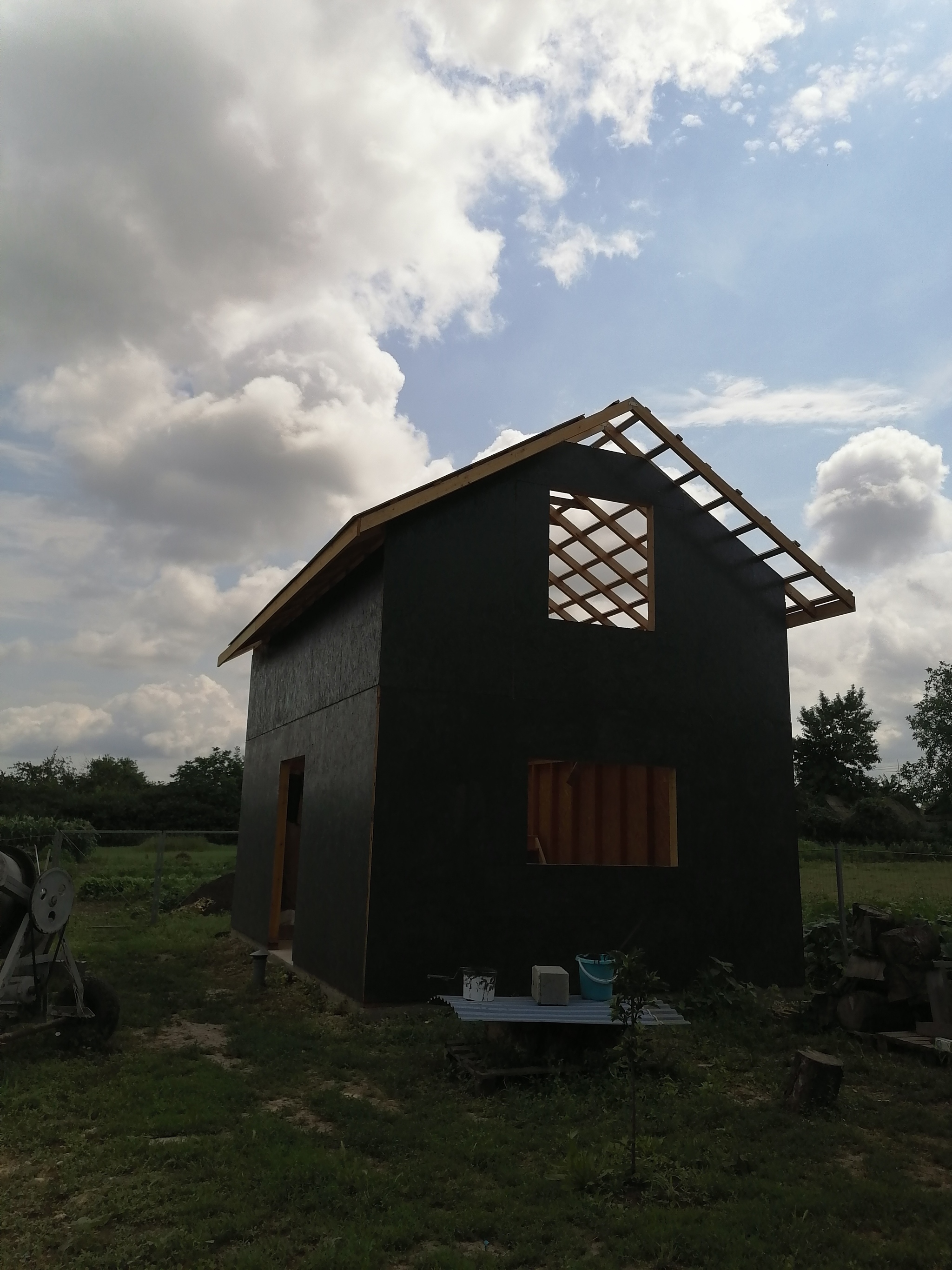 How I built the barn of my dreams - My, Building, With your own hands, Frame construction, Longpost