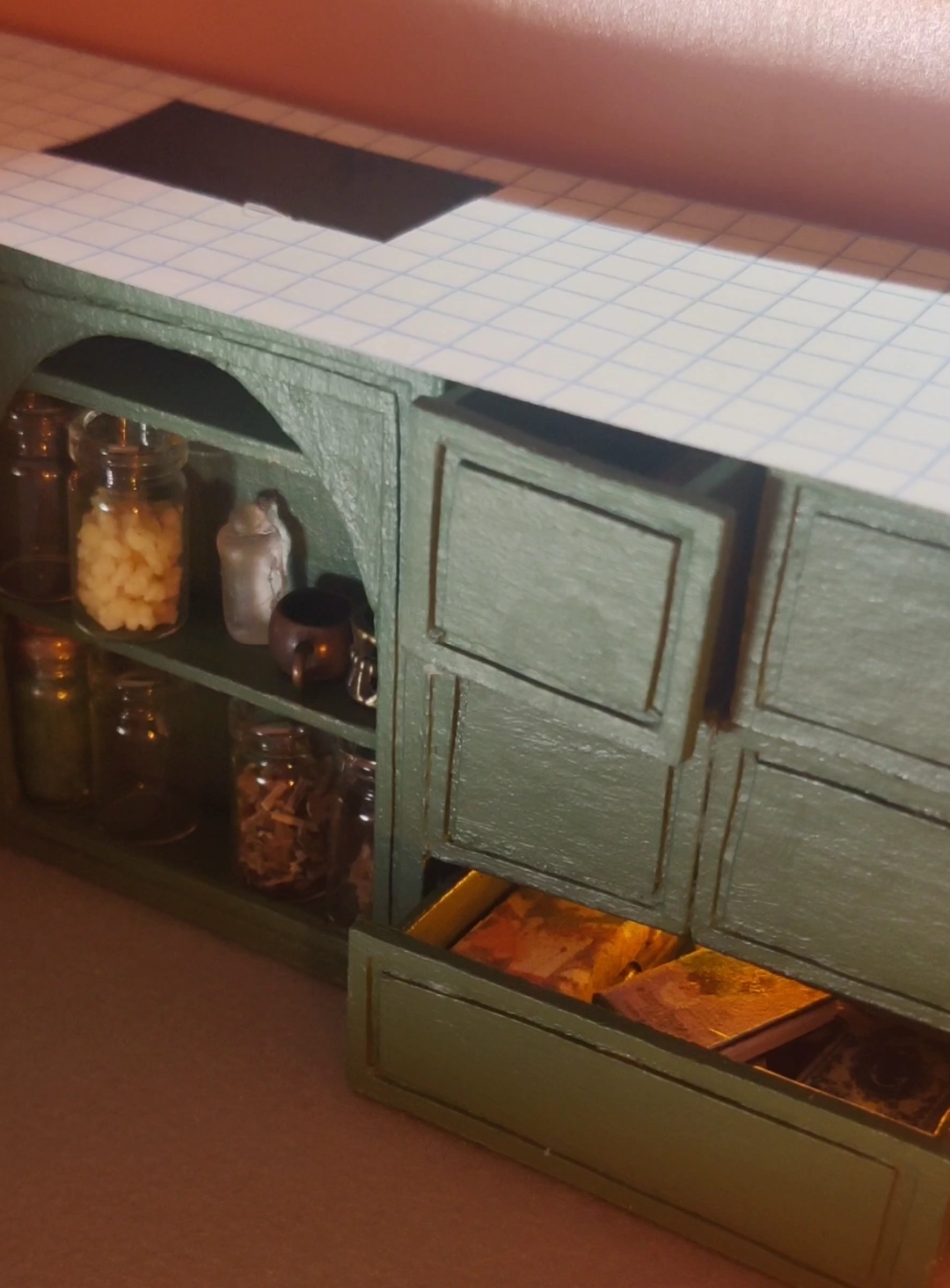 Building a Kitchen Cabinet for My Dream House in the Harry Potter Universe - My, Miniature, Needlework with process, Dollhouse, Longpost