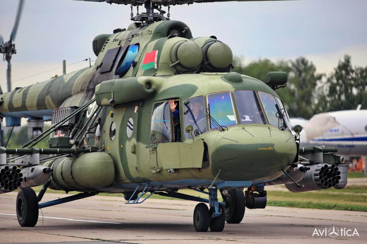 Mi Air Force Belarus - Aviation, Military aviation, Helicopter, Mi-8, Hanging, Container, Interference, Rab, Rocket