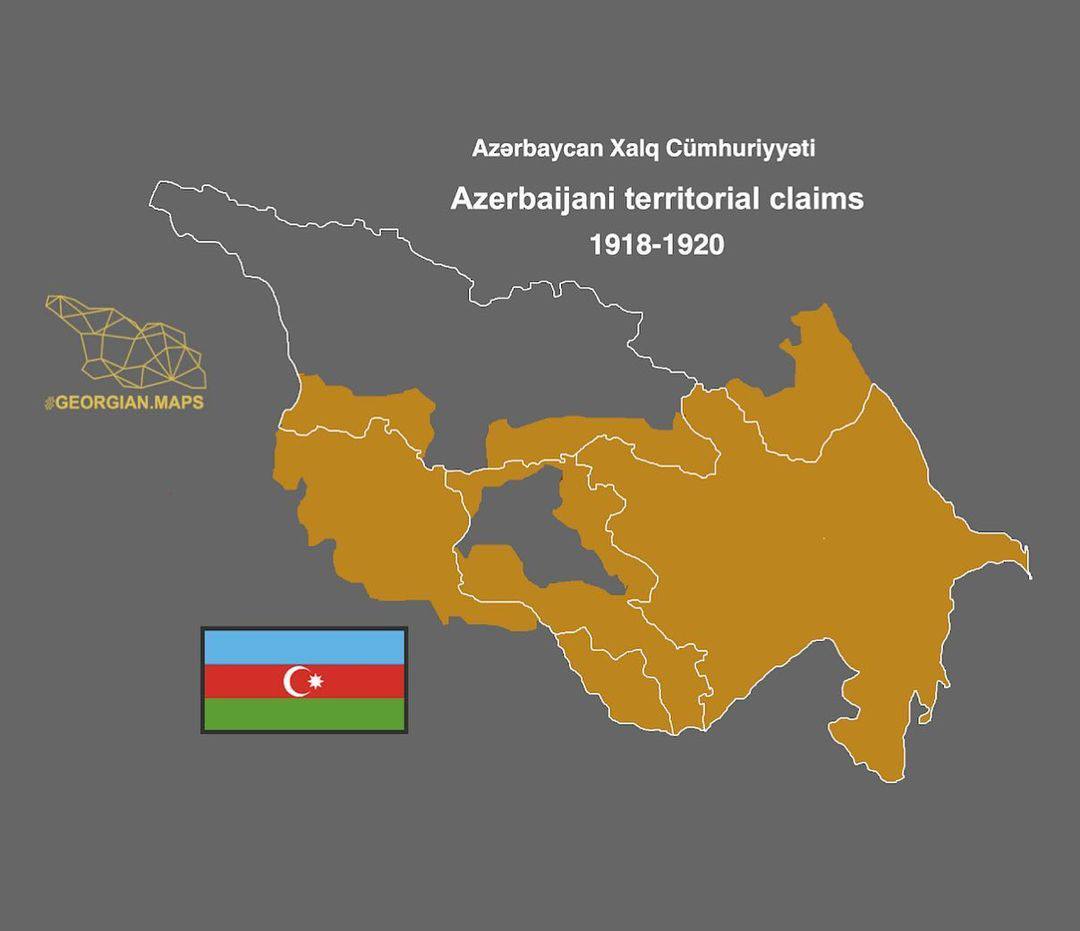 Южно-Кавказская Республика - Армения, Грузия, Азербайджан, Длиннопост, Карты