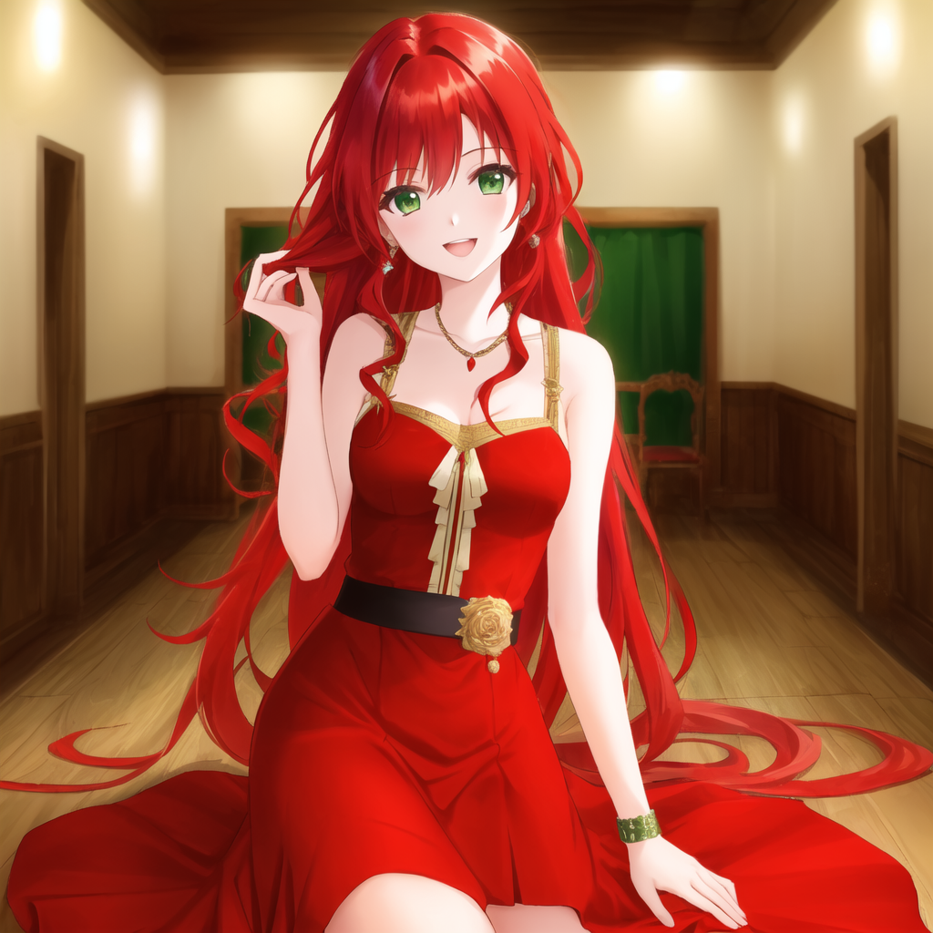 Not included: Red Lady - My, Anime art, Anime, Stable diffusion, Neural network art