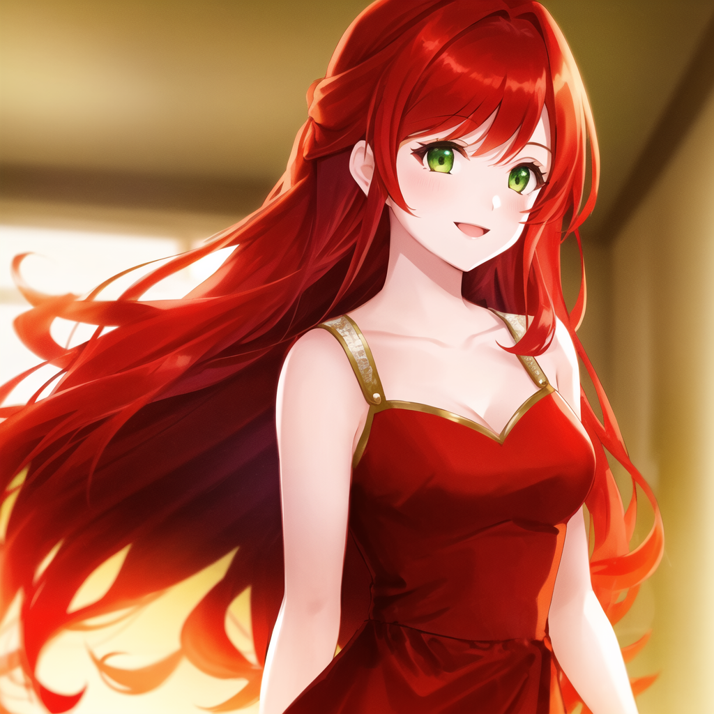 Not included: Red Lady - My, Anime art, Anime, Stable diffusion, Neural network art