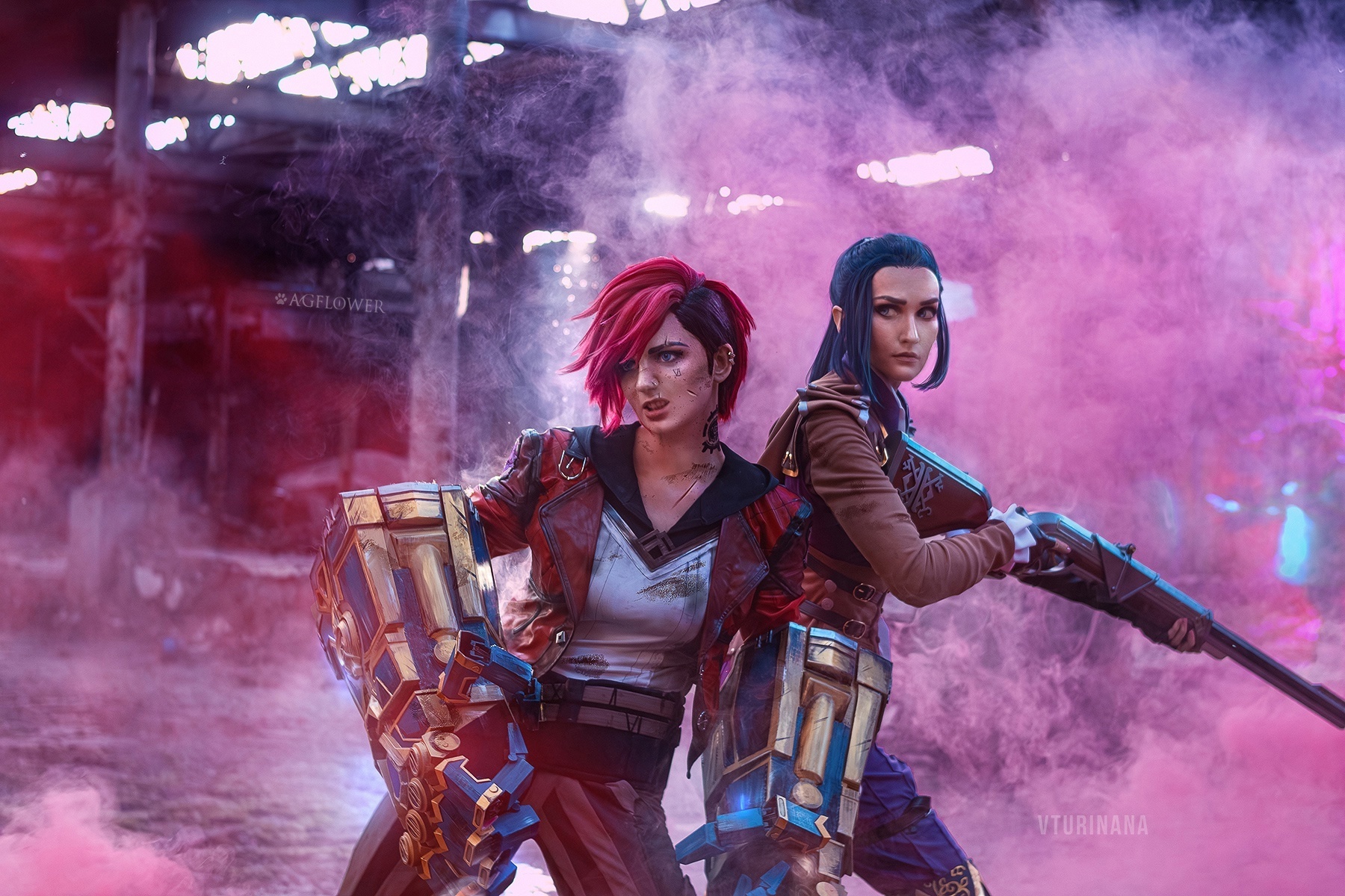 Continuation of the post Vi and Caitlyn - Cosplayers, Cosplay, The photo, PHOTOSESSION, VI, Caitlyn (LoL), League of legends, Longpost, Arcane, Reply to post