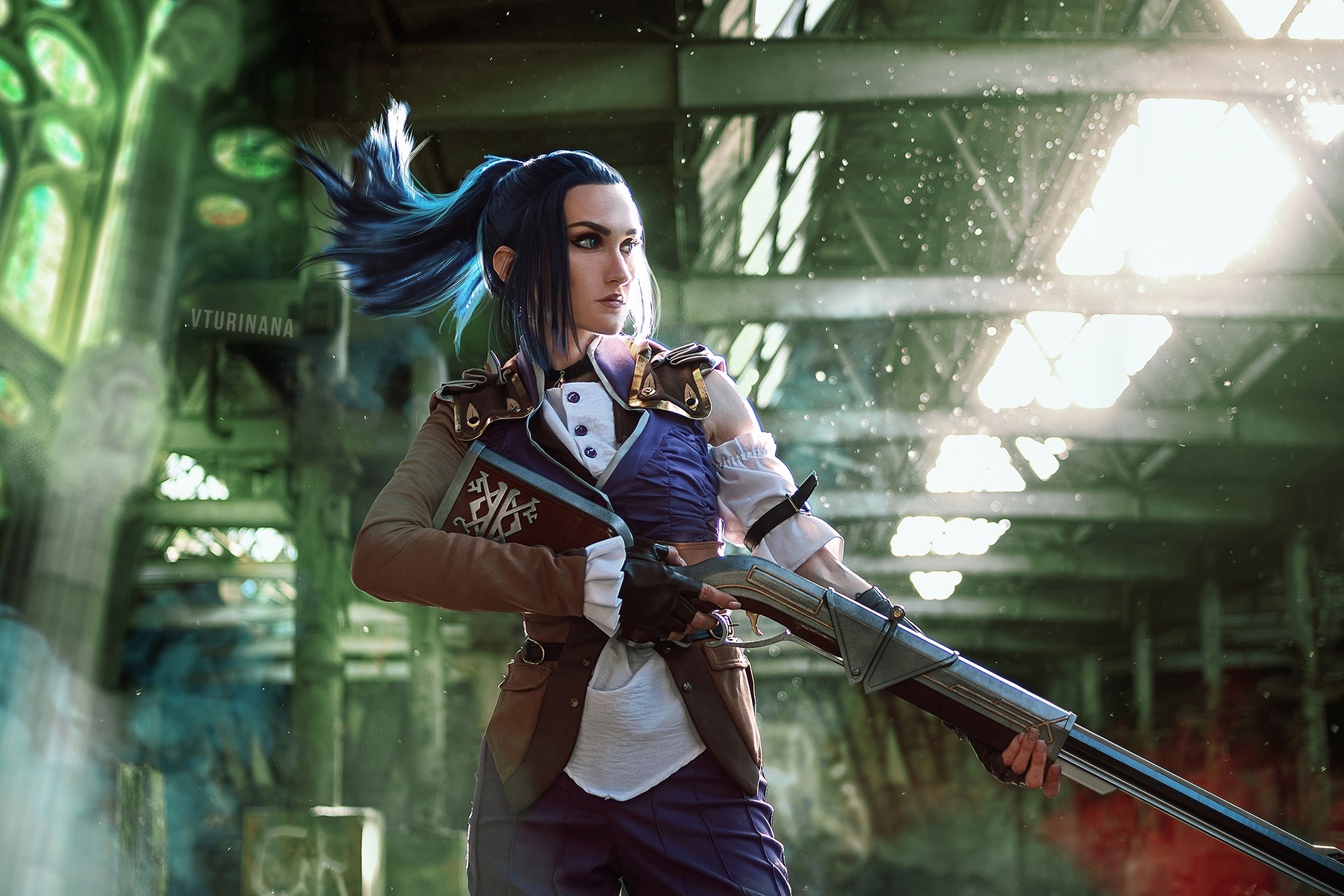 Continuation of the post Vi and Caitlyn - Cosplayers, Cosplay, The photo, PHOTOSESSION, VI, Caitlyn (LoL), League of legends, Longpost, Arcane, Reply to post