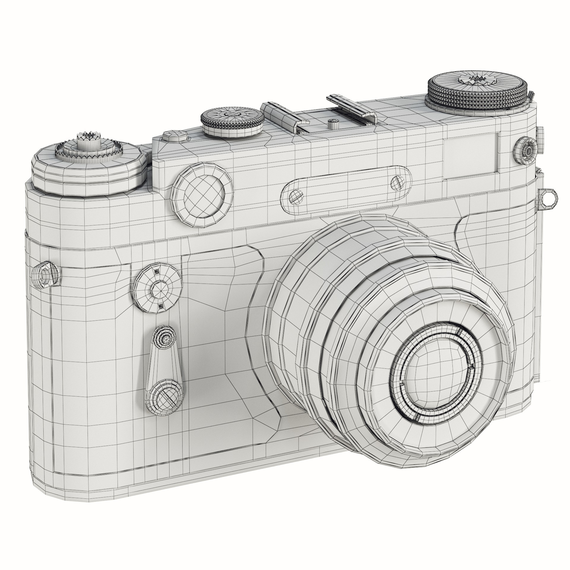 Made a 3D model of the Zorkiy-6 camera (in a case) - My, Computer graphics, 3D modeling, 3DS max, Retro, Blender, Longpost