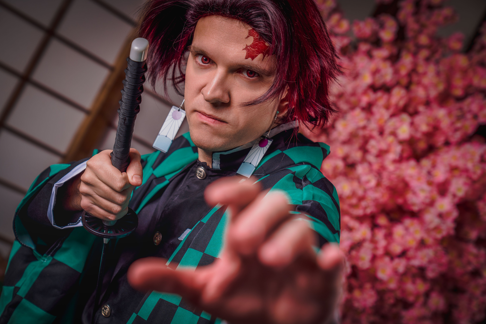 Косплей Тандзиро Комадо из Demon Slayer - Моё, Косплей, Kimetsu no Yaiba, Косплееры, Фотосессия, Аниме, Длиннопост, Tanjirou Kamado