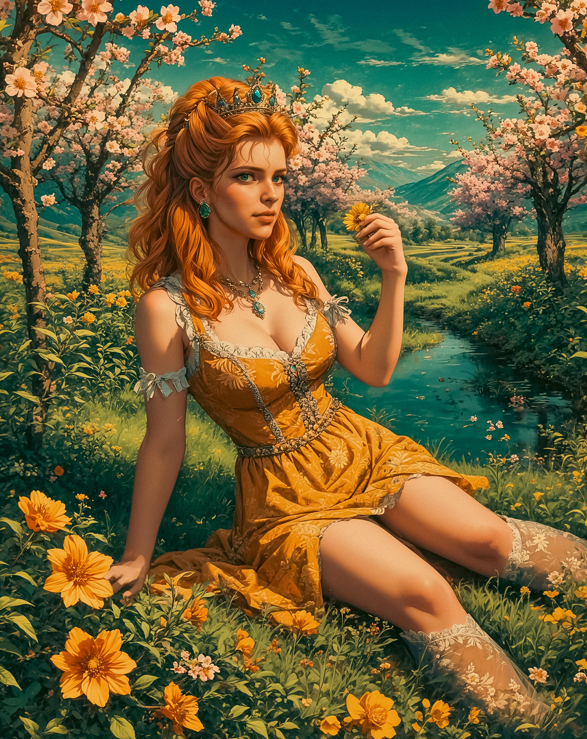 [art] Anna Henrietta - My, Anna Henrietta, Stable diffusion, The Witcher 3: Wild Hunt, Neural network art, Girls, Game art, Longpost