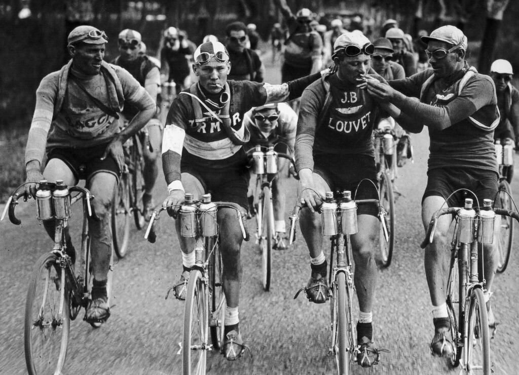 Smokers is the best-selling photograph in the history of the Tour de France. Taken in 1927 - Facts, Informative, Smoking, Alcohol