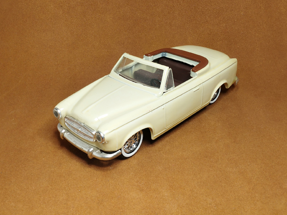 Peugeot 403 detective Columbo. Scale model with a spark based on the famous series - My, Collecting, Scale model, Modeling, Collection, Colombo, Foreign serials, Electrification, 3D печать, 3D modeling, 3D printer, Anycubic Photon, Peugeot, Serzhik Modelist, Stand modeling, Painting miniatures, 1:43, Painting, Peter Falk, Longpost