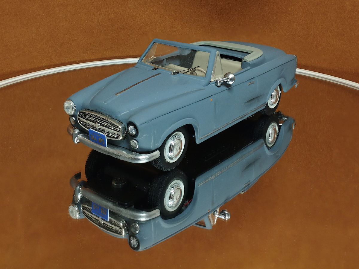 Peugeot 403 detective Columbo. Scale model with a spark based on the famous series - My, Collecting, Scale model, Modeling, Collection, Colombo, Foreign serials, Electrification, 3D печать, 3D modeling, 3D printer, Anycubic Photon, Peugeot, Serzhik Modelist, Stand modeling, Painting miniatures, 1:43, Painting, Peter Falk, Longpost