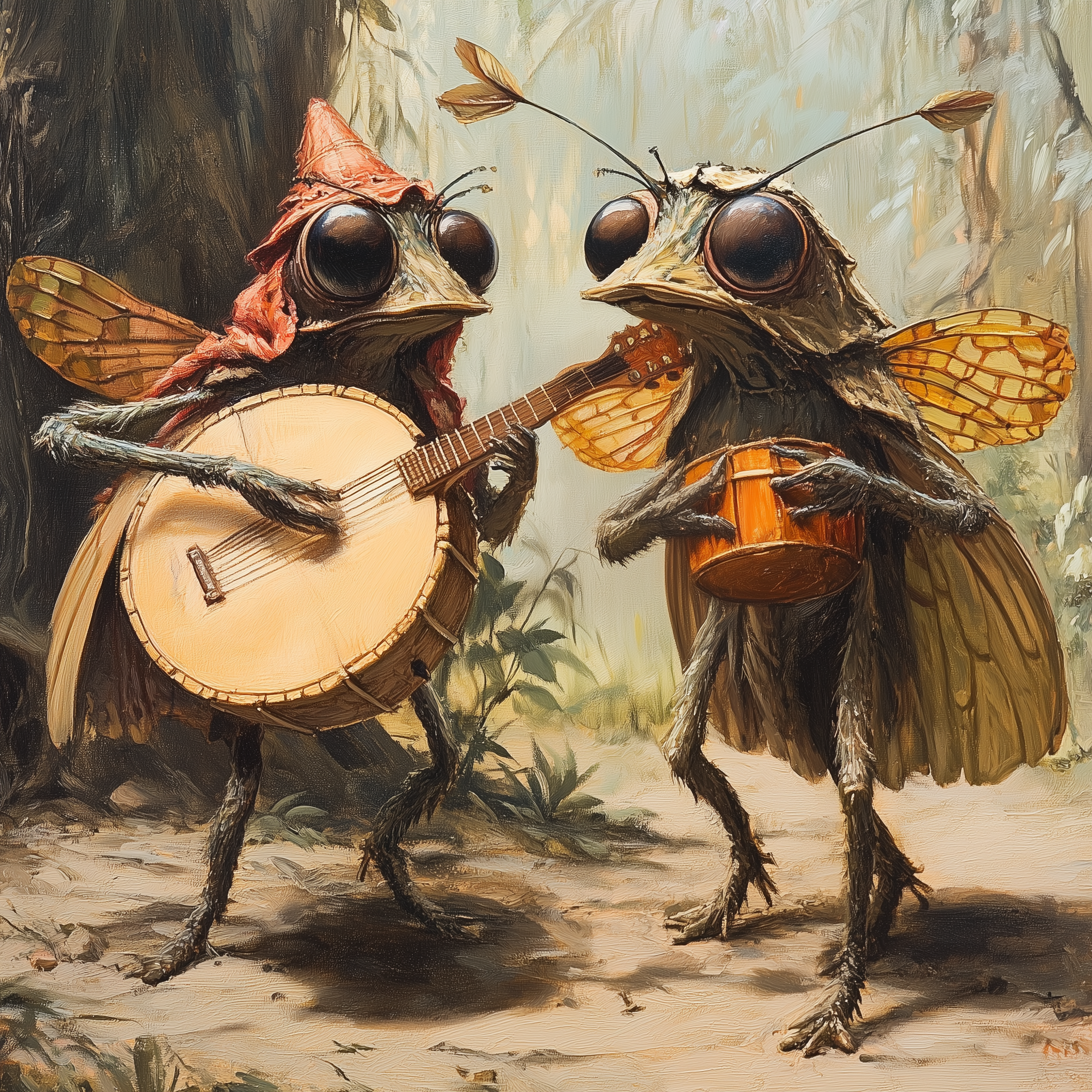 Circadian rhythms - My, Neural network art, Нейронные сети, Wordplay, Pun, Humor, Cicada, Circadian rhythms, Images, Absurd, Midjourney, Strange humor, Insects