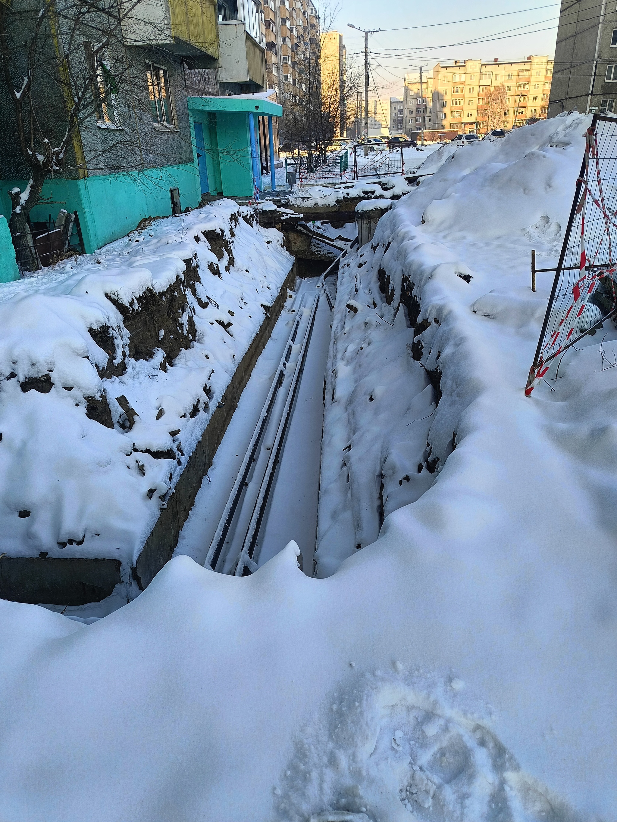 City of Chita. The best time for major repairs of the heating system is winter - Housing and communal services, Idiocy, Longpost, Repair, Heating, The photo