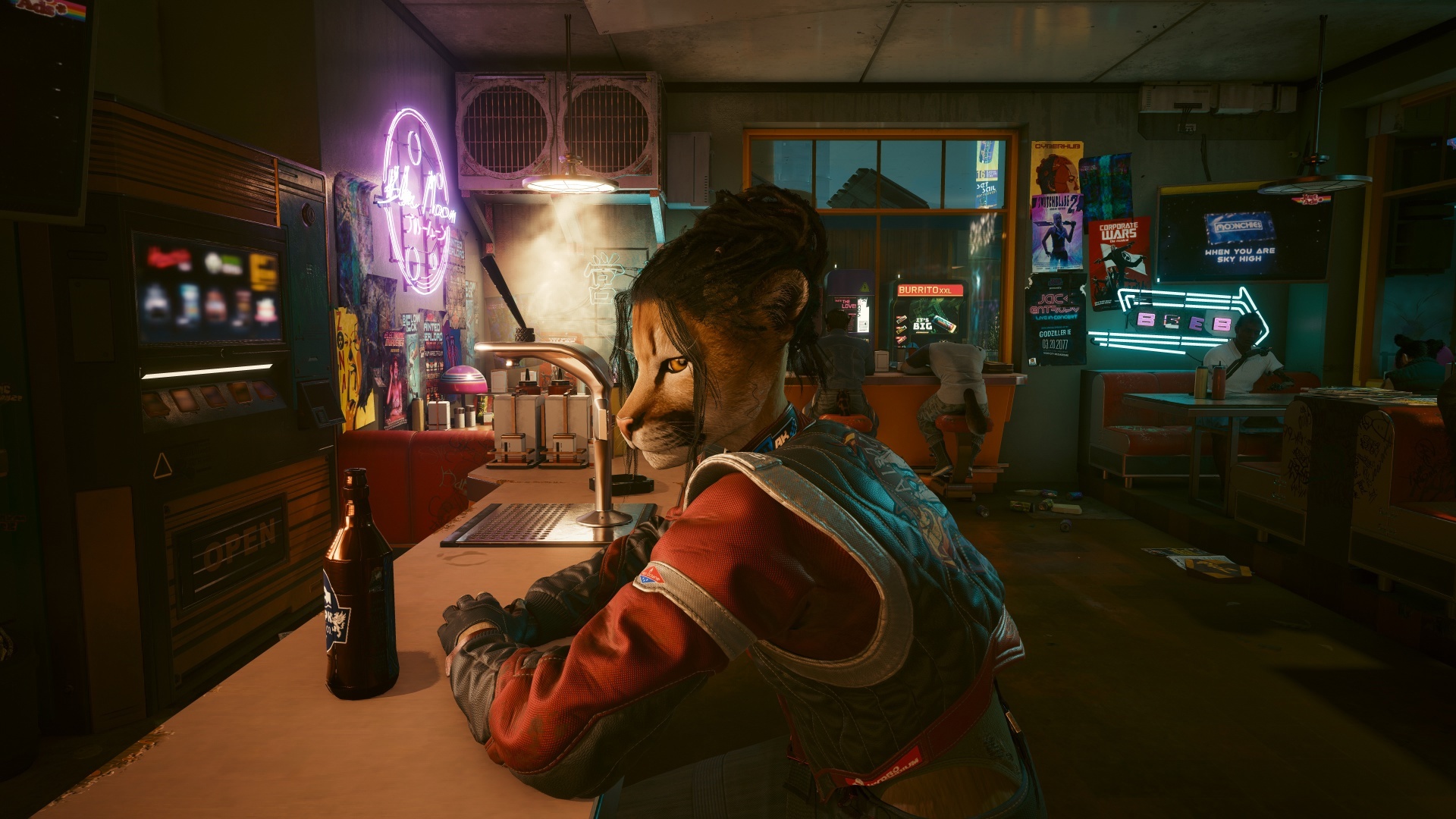 Furry in Cyberpunk 2077 #30 Foxy V Biosculpted Exotics Mod + Biosculpted Exotics Retexture and Fixes + JB - TPP MOD WIP third person - My, Furry, Cyberpunk 2077, Screenshot, Fashion, Longpost, Fox, Furry fox