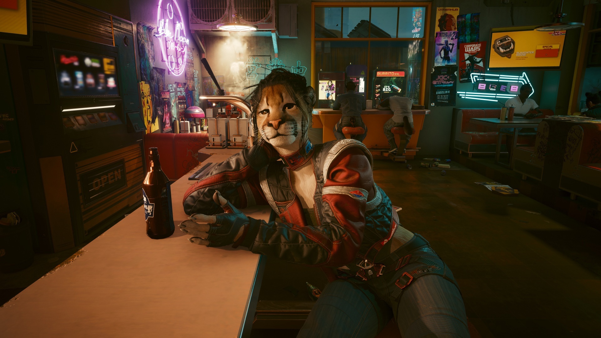 Furry in Cyberpunk 2077 #30 Foxy V Biosculpted Exotics Mod + Biosculpted Exotics Retexture and Fixes + JB - TPP MOD WIP third person - My, Furry, Cyberpunk 2077, Screenshot, Fashion, Longpost, Fox, Furry fox