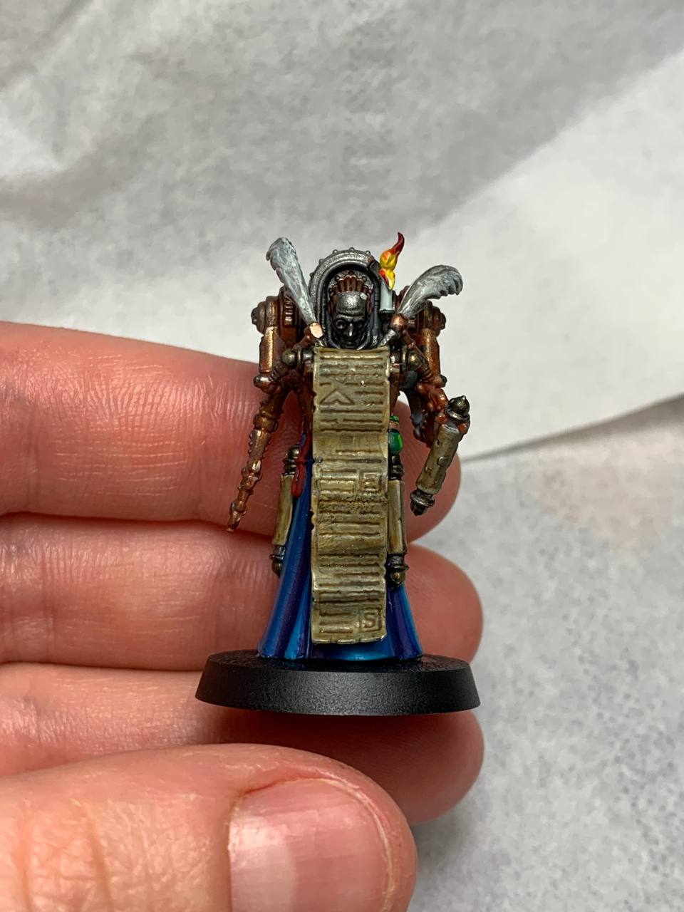 I continue to learn how to paint. Archivist - My, Warhammer, Wh miniatures, Warhammer 40k, Inquisition, Video, Vertical video, Longpost, Soundless