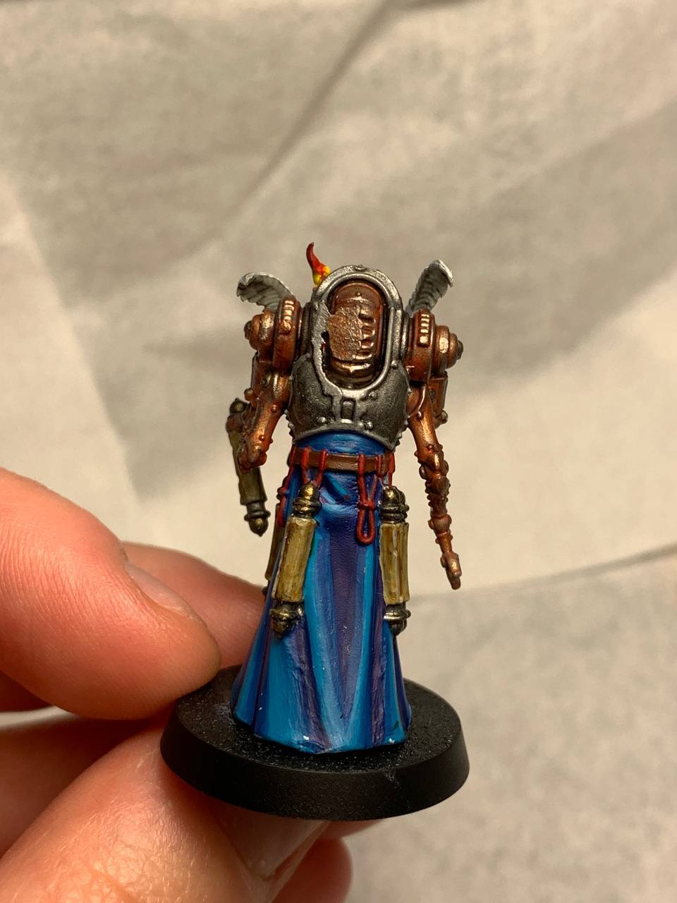 I continue to learn how to paint. Archivist - My, Warhammer, Wh miniatures, Warhammer 40k, Inquisition, Video, Vertical video, Longpost, Soundless