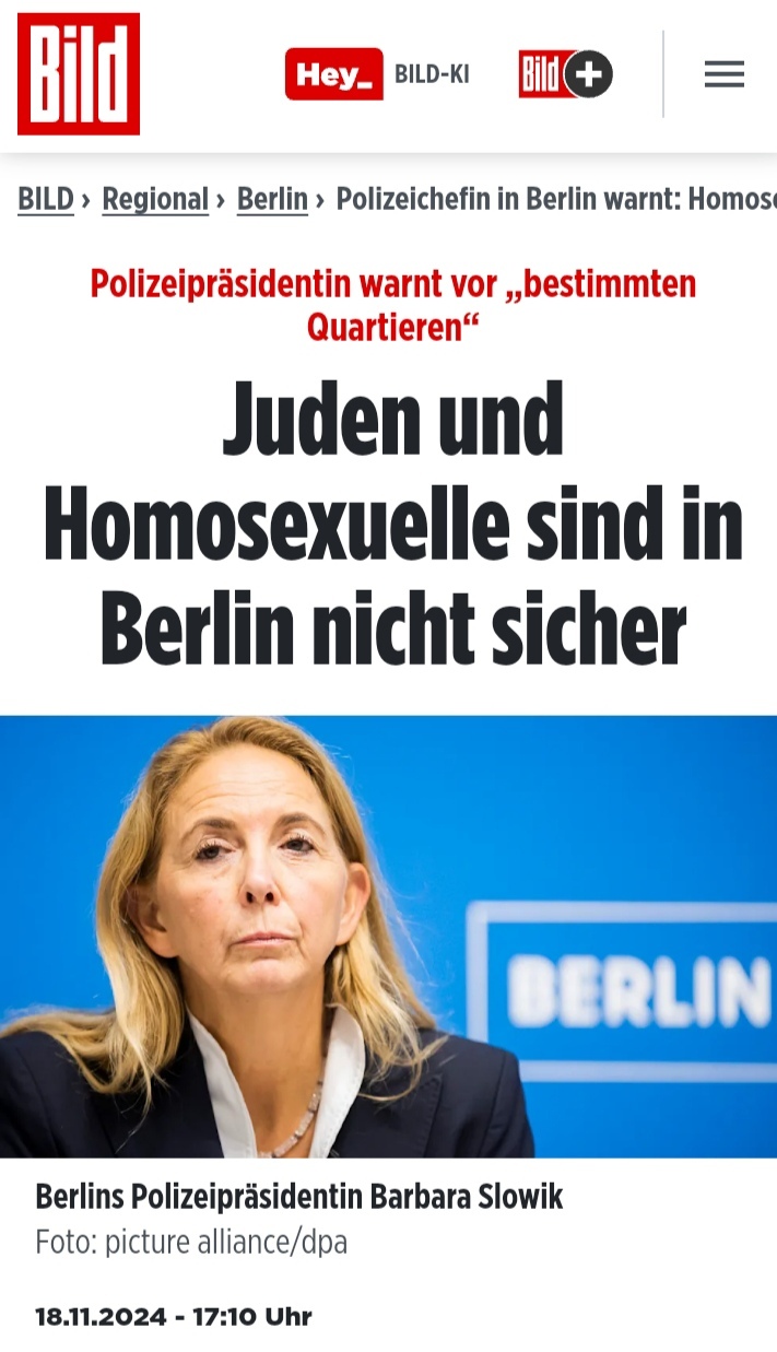 Again? Will there be torchlight processions? - Politics, Berlin, Jews, Homophobia, Sodom and Gomorrah, Fascists, Neo-fascism, Build, Heading, Bild, Gays