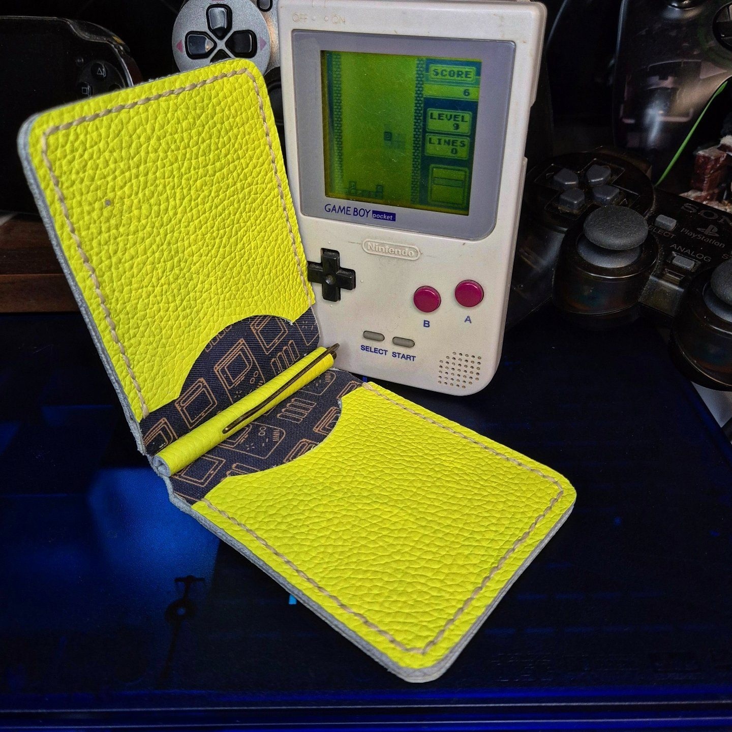 Leather Gameboy - My, Sewing, Natural leather, Leather products, Gameboy, Longpost