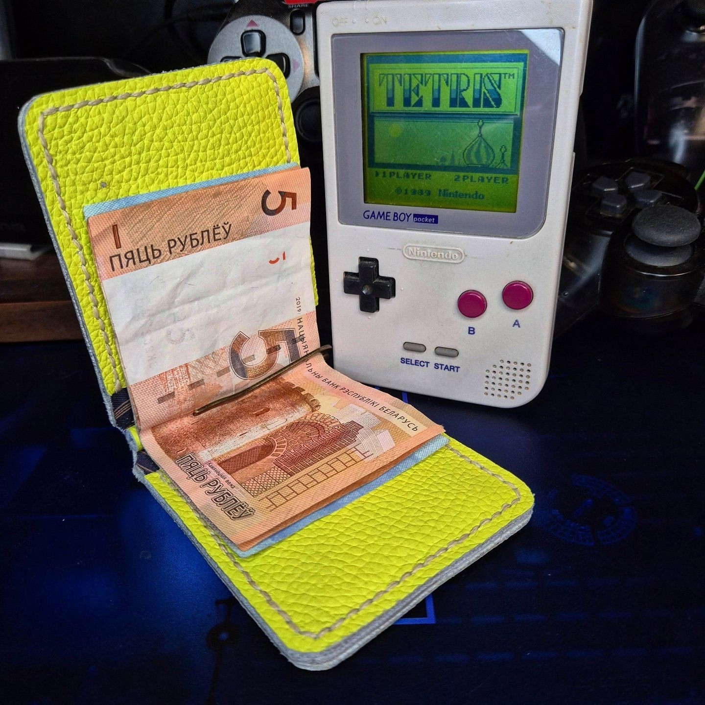 Leather Gameboy - My, Sewing, Natural leather, Leather products, Gameboy, Longpost