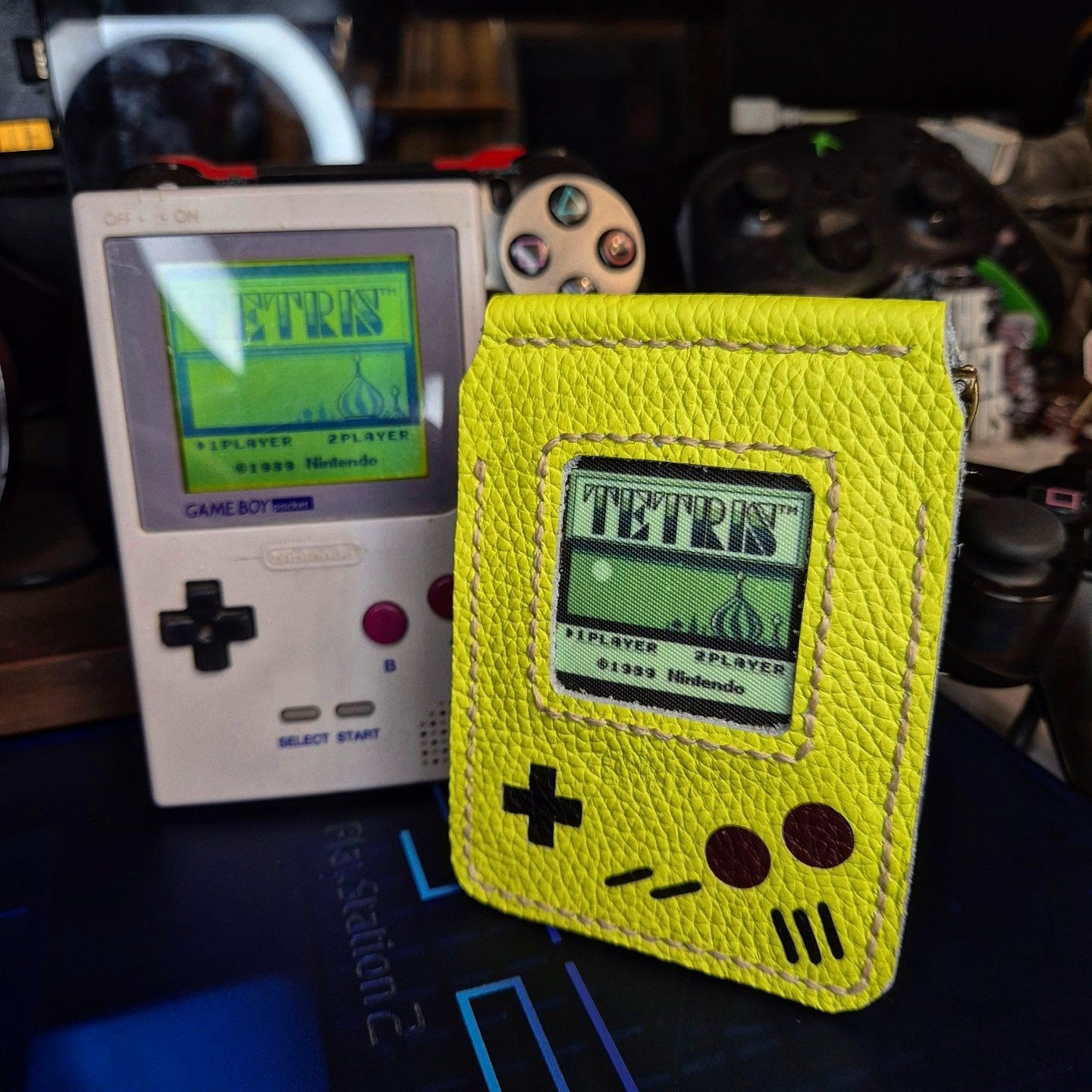 Leather Gameboy - My, Sewing, Natural leather, Leather products, Gameboy, Longpost