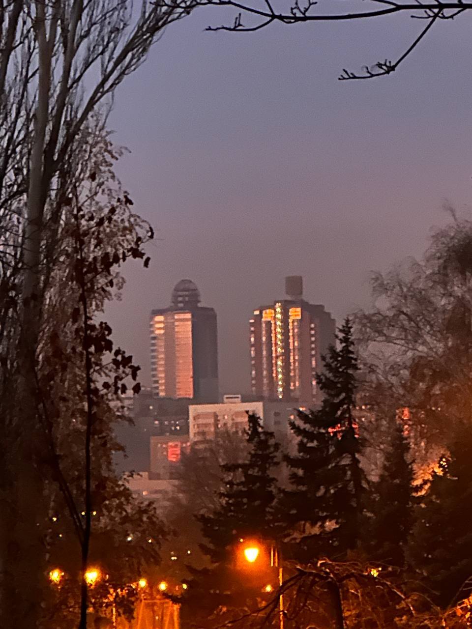 Early morning in Donetsk - My, Donetsk, DPR, Morning, Longpost